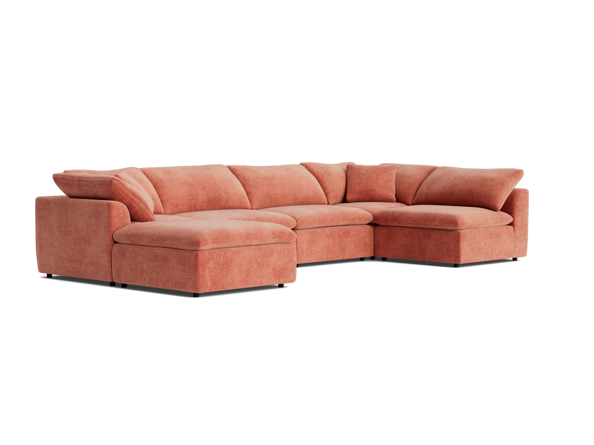 bryant modular grand sofa bumper sectional plush terra rose