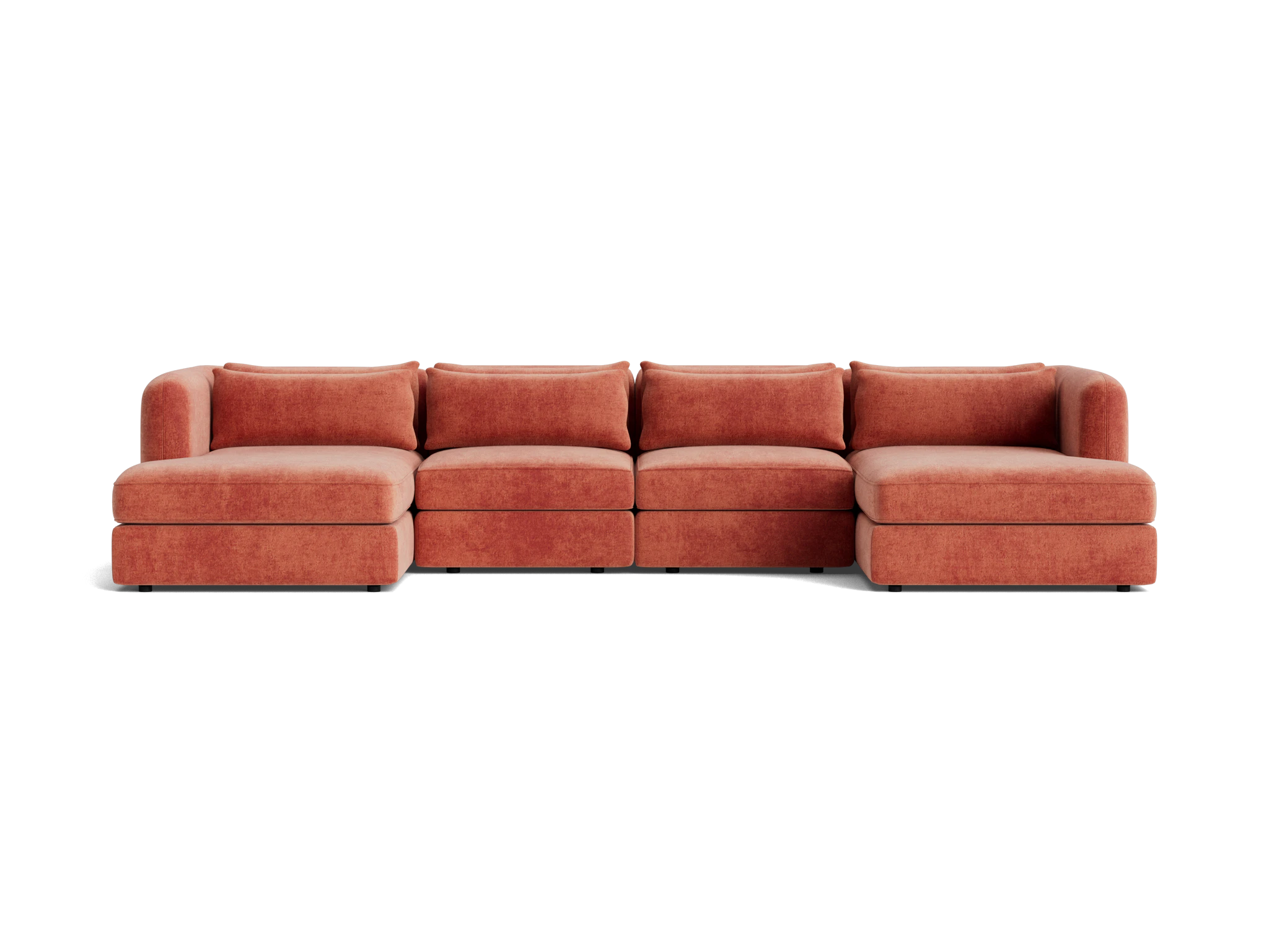sebastian modular grand chaise sectional plush terra rose
