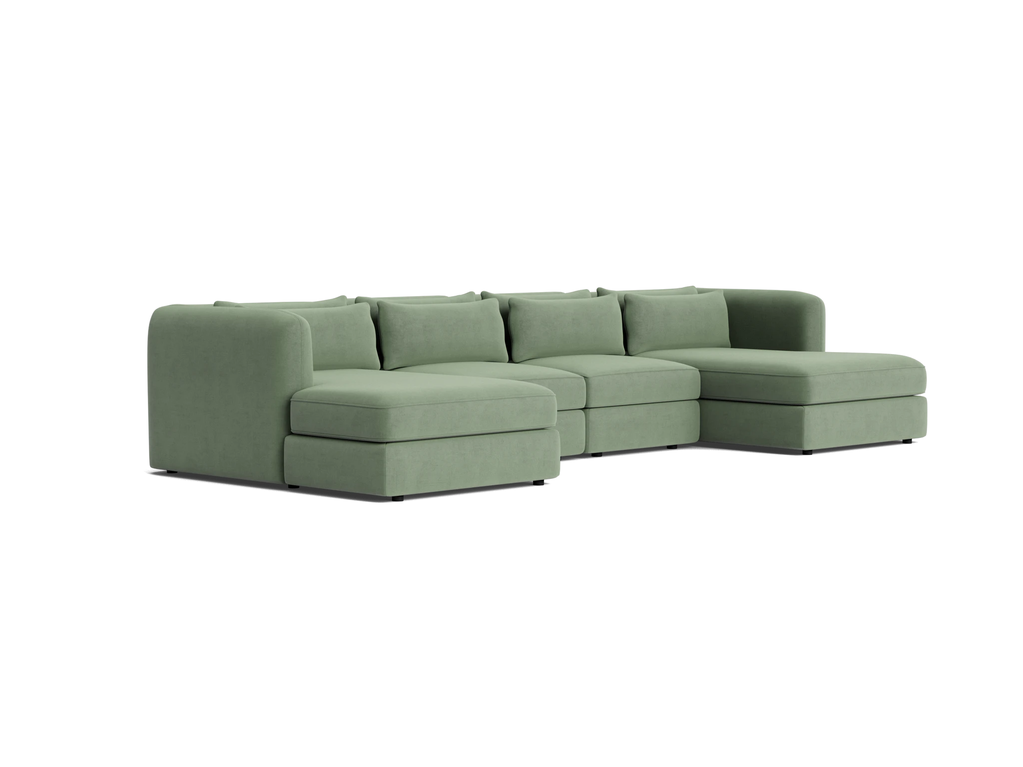 sebastian modular grand chaise sectional royale sage