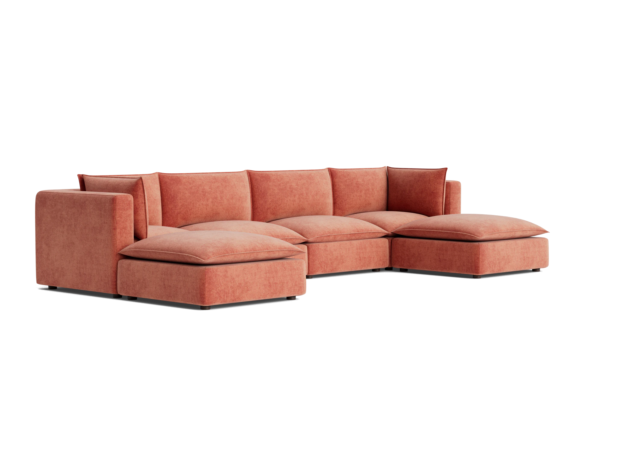 haine modular grand sofa sectional plush terra rose