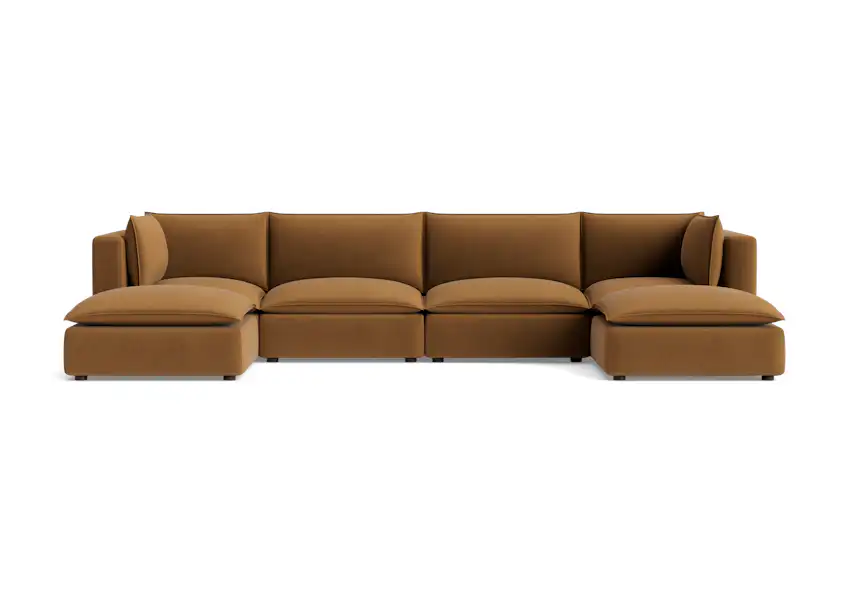 haine modular grand sofa sectional banks nutmeg