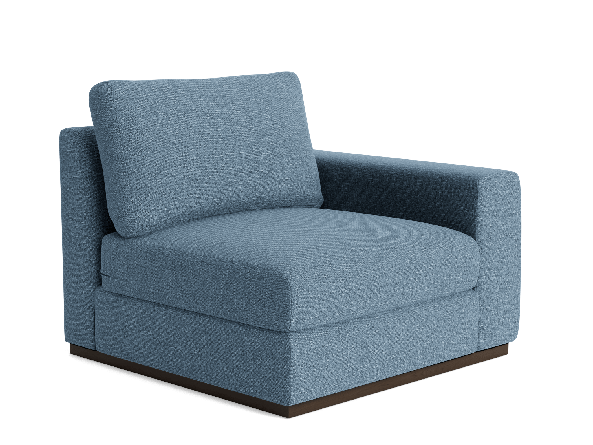 holt petite single arm chair milo french blue