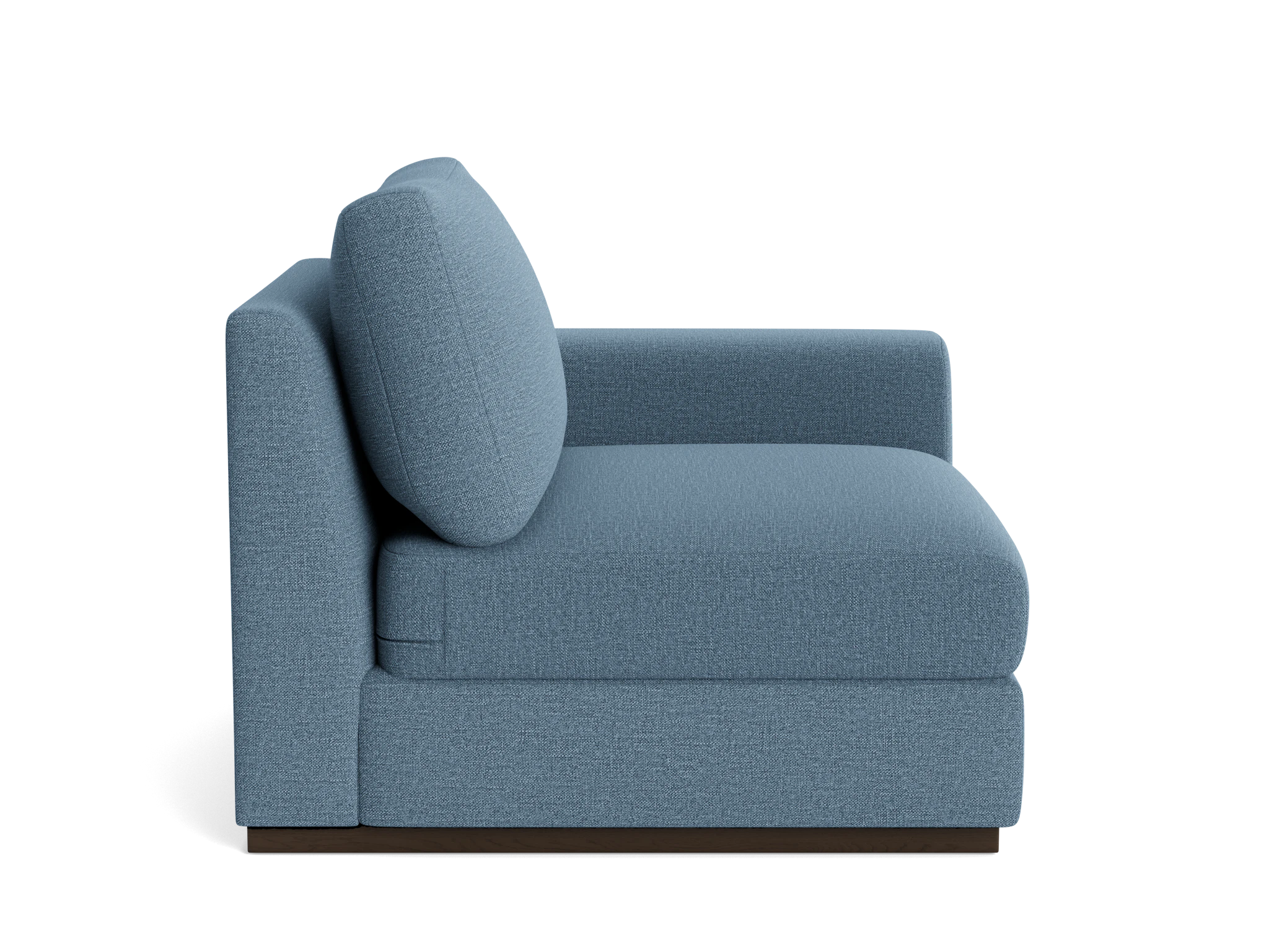 holt petite single arm chair milo french blue