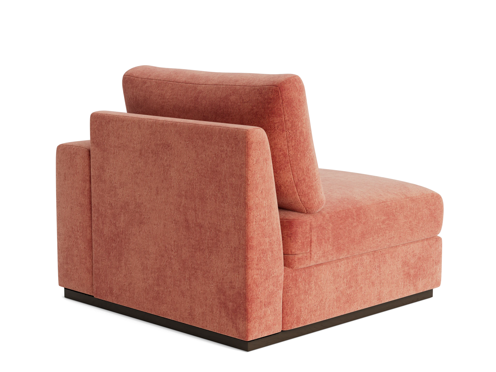 holt petite single arm chair plush terra rose