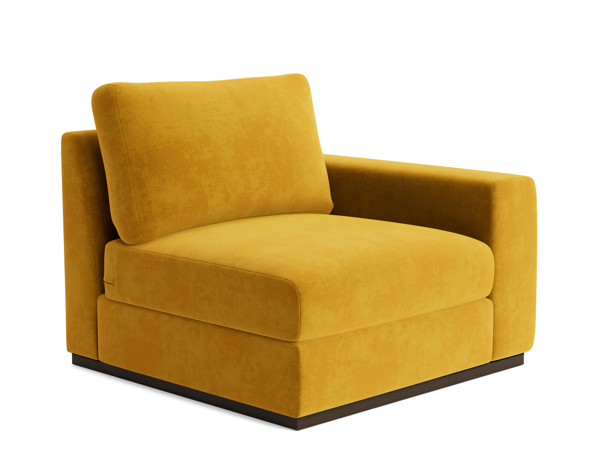 holt petite single arm chair harper amber gold