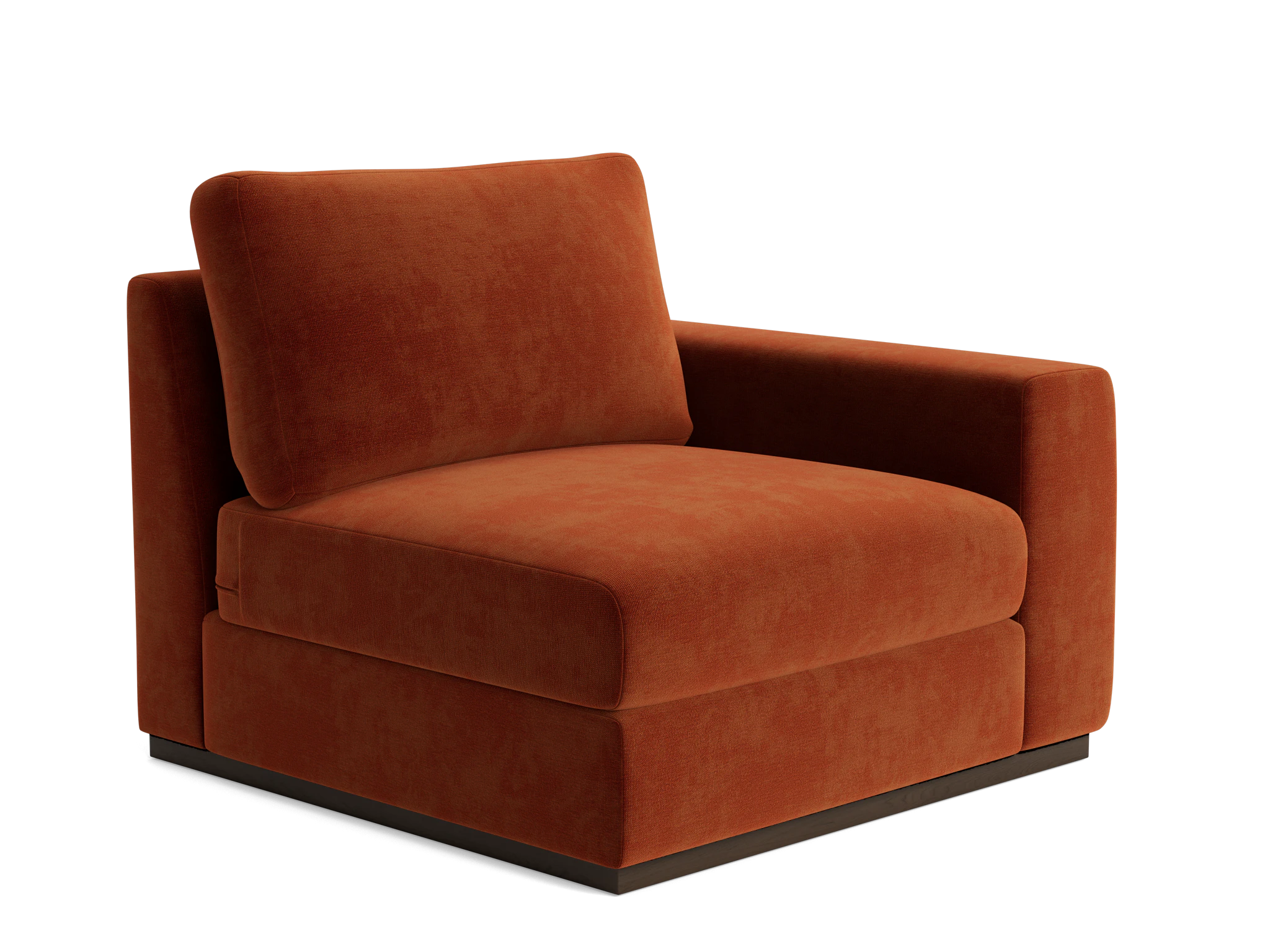holt petite single arm chair harper cinnamon