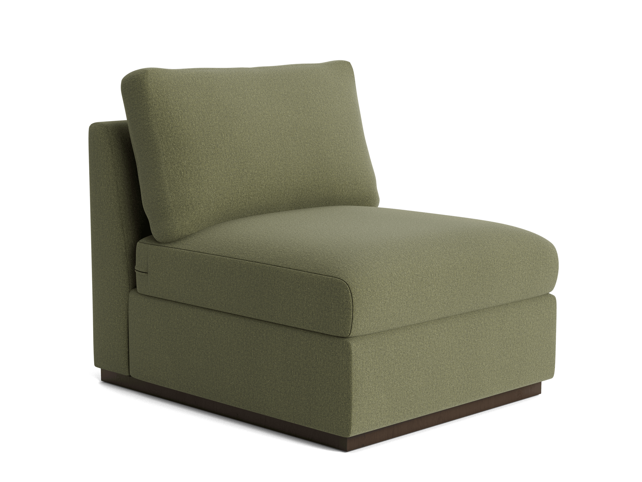 holt petite armless chair faithful olive