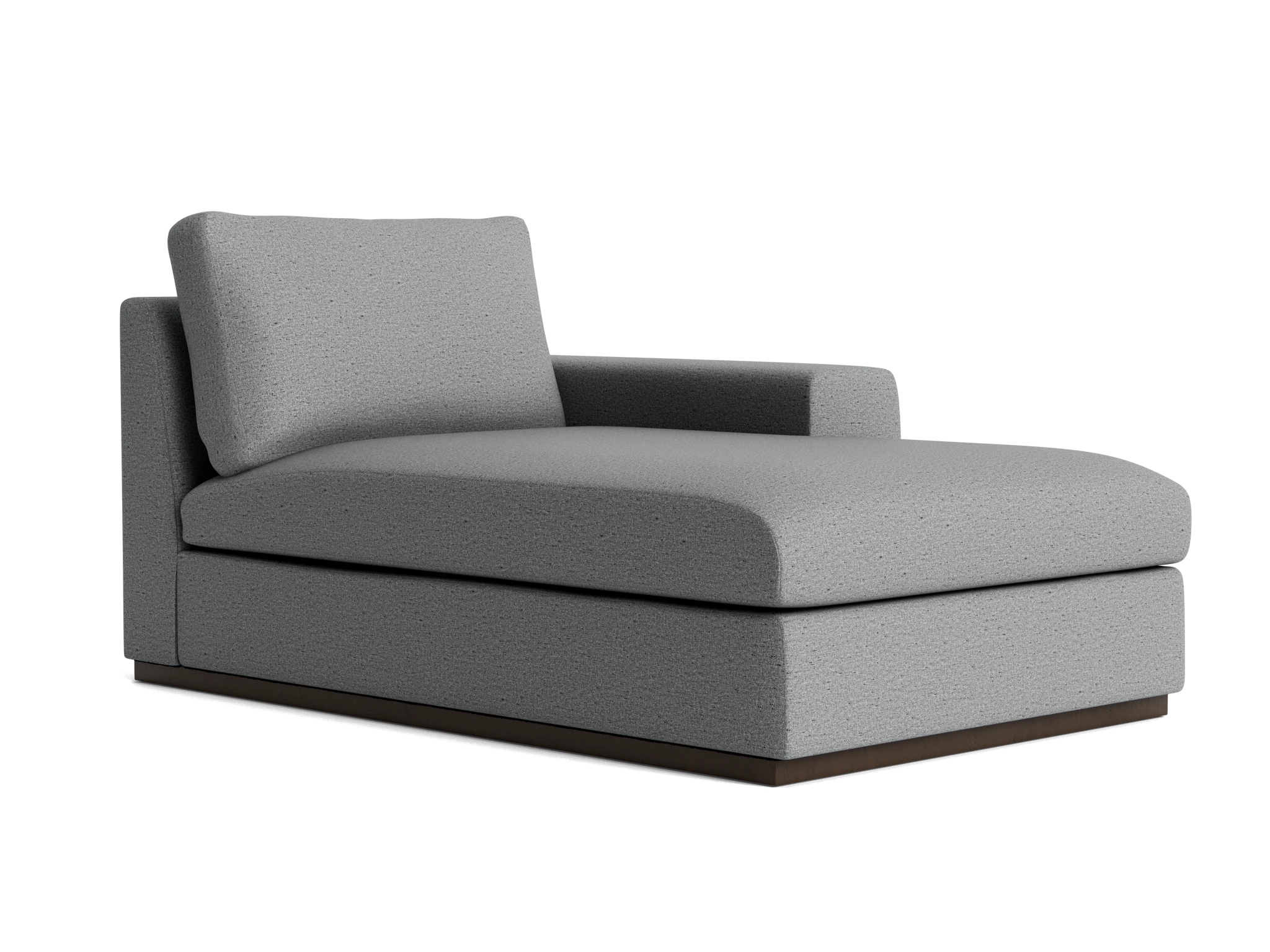 holt petite single arm chaise essence ash