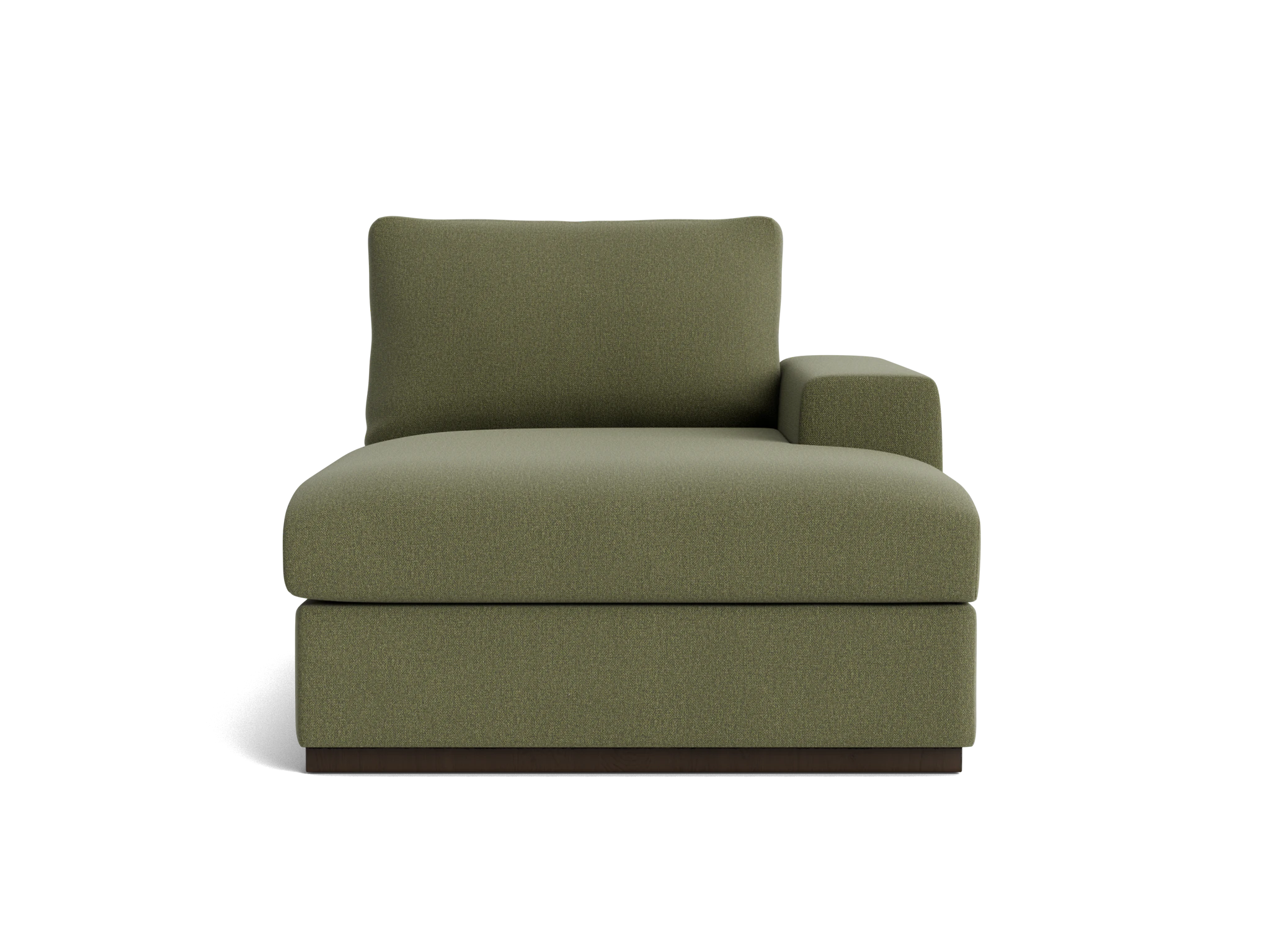 holt petite single arm chaise faithful olive