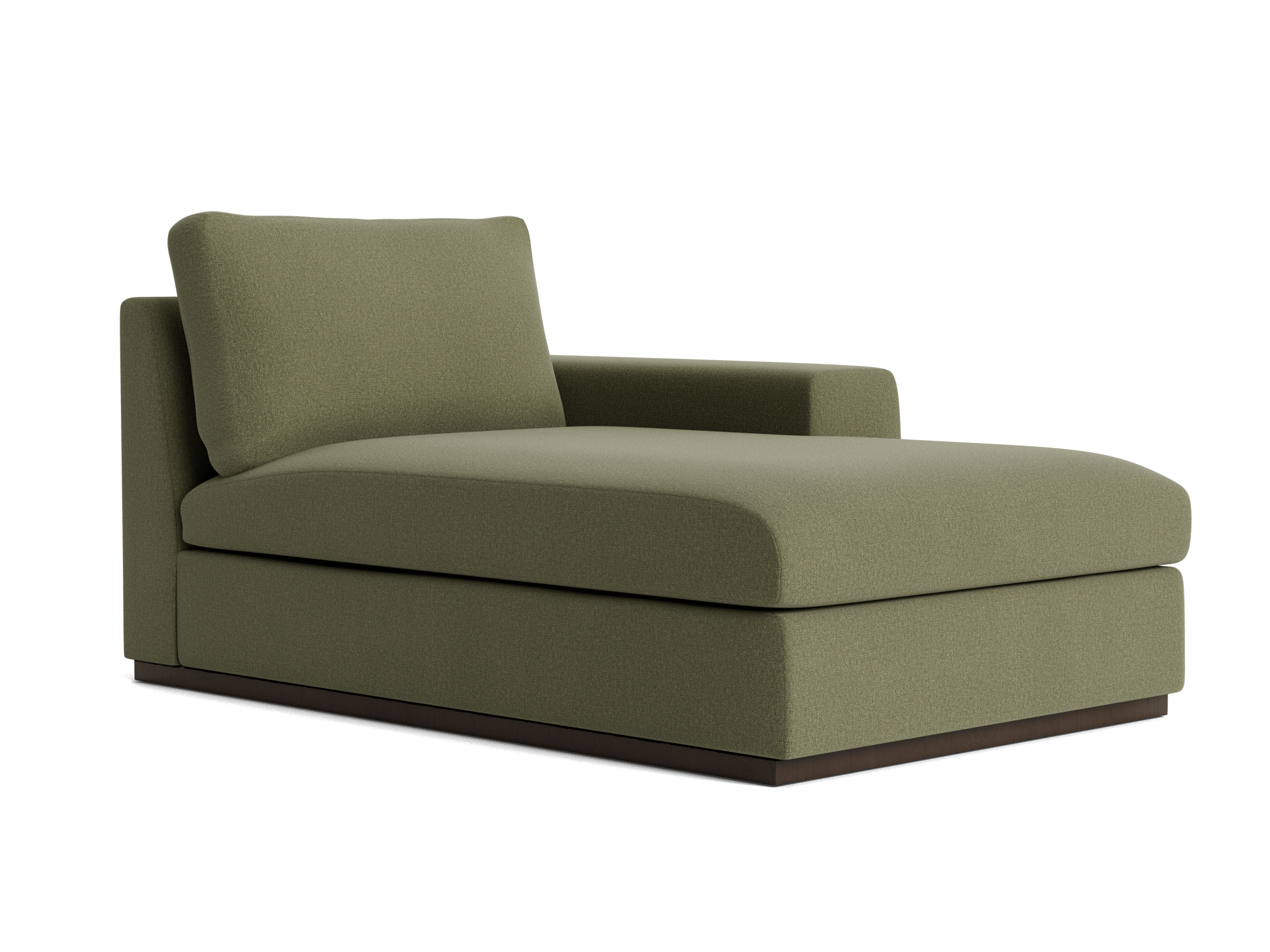 holt petite single arm chaise faithful olive