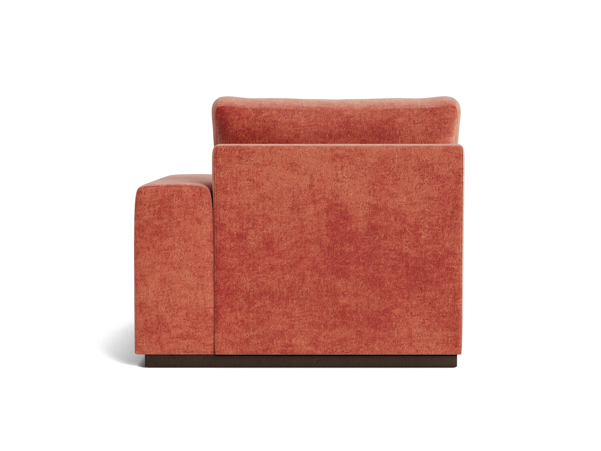 holt petite single arm chaise plush terra rose