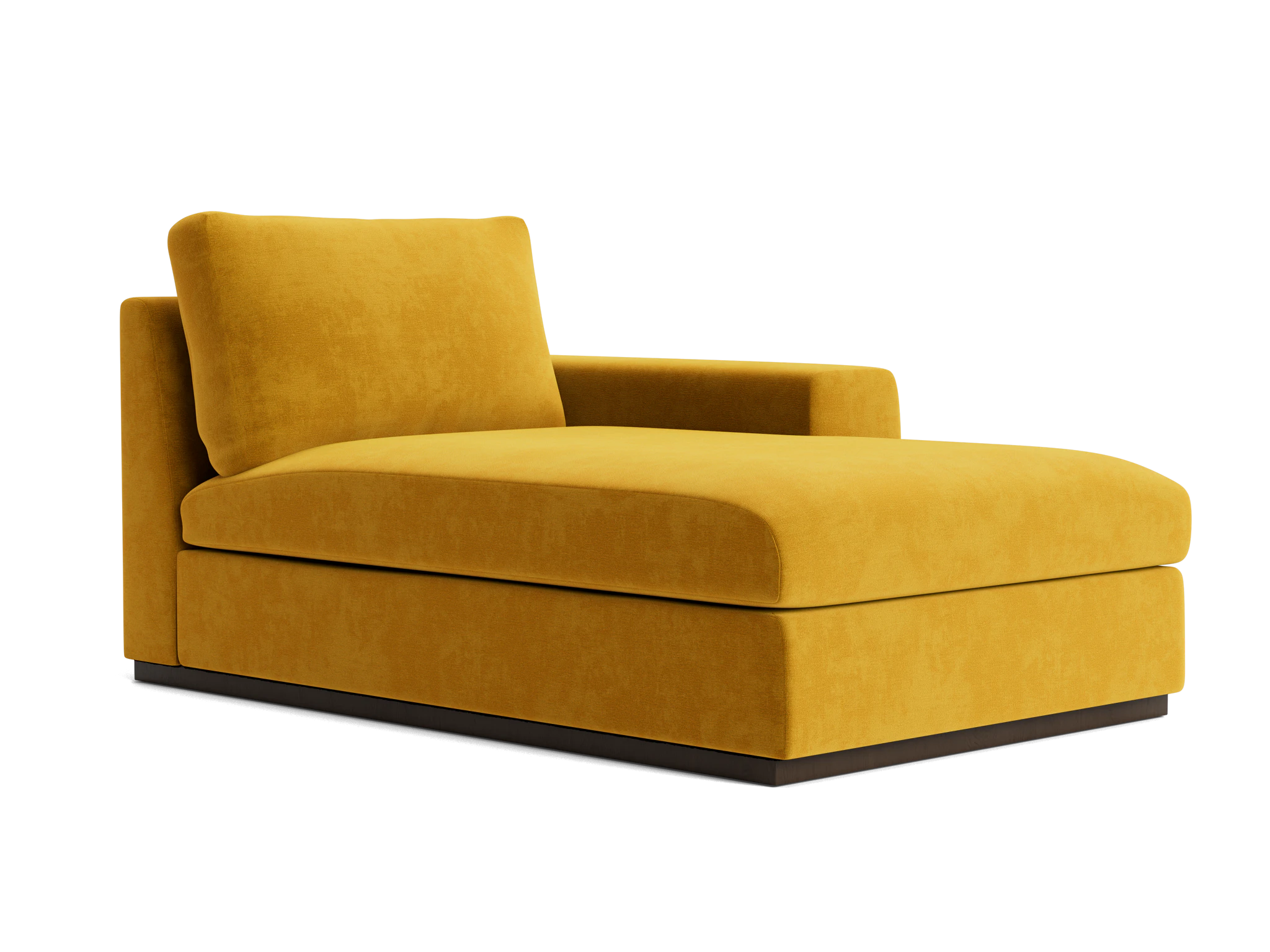 holt petite single arm chaise harper amber gold