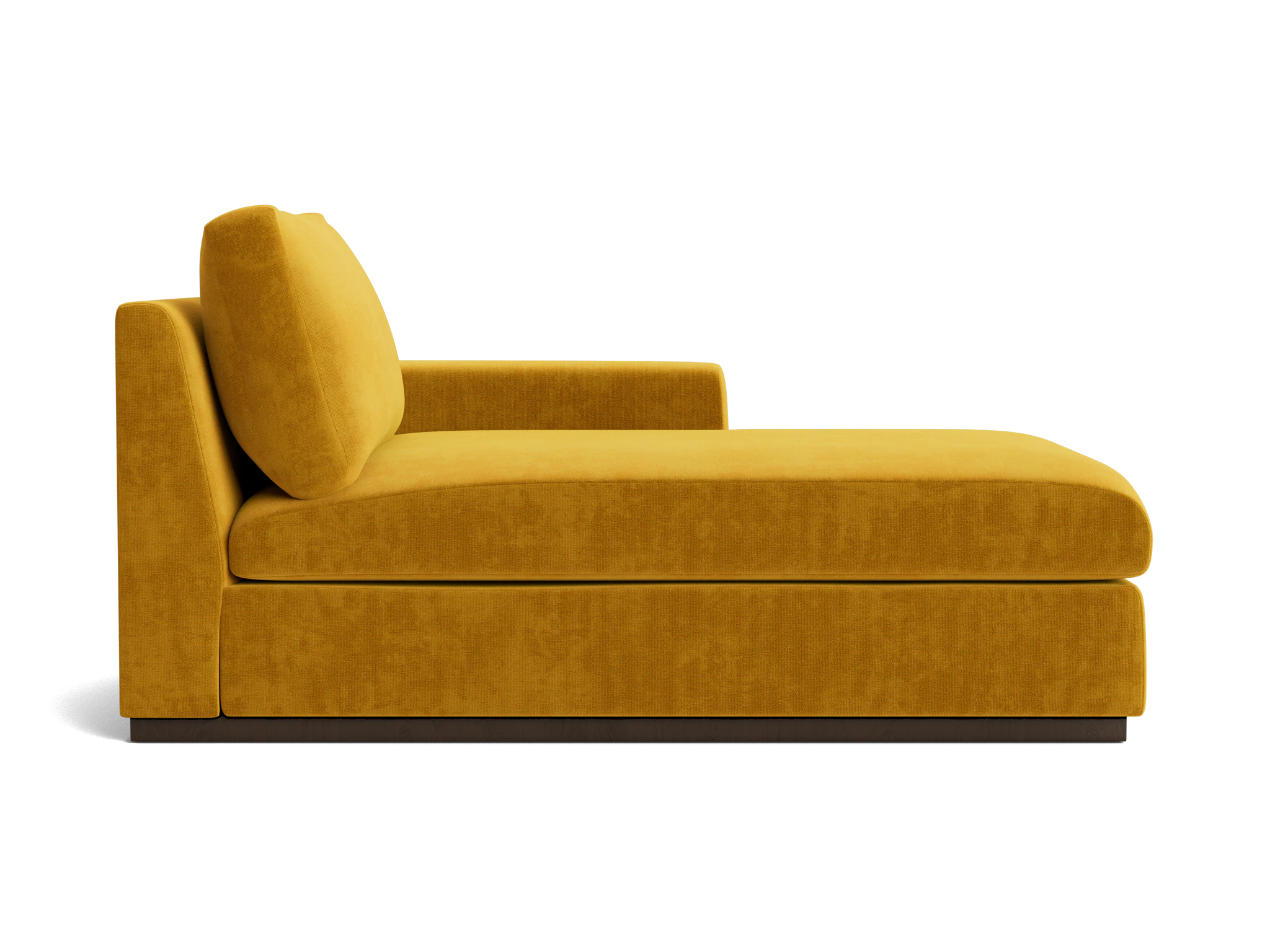 holt petite single arm chaise harper amber gold