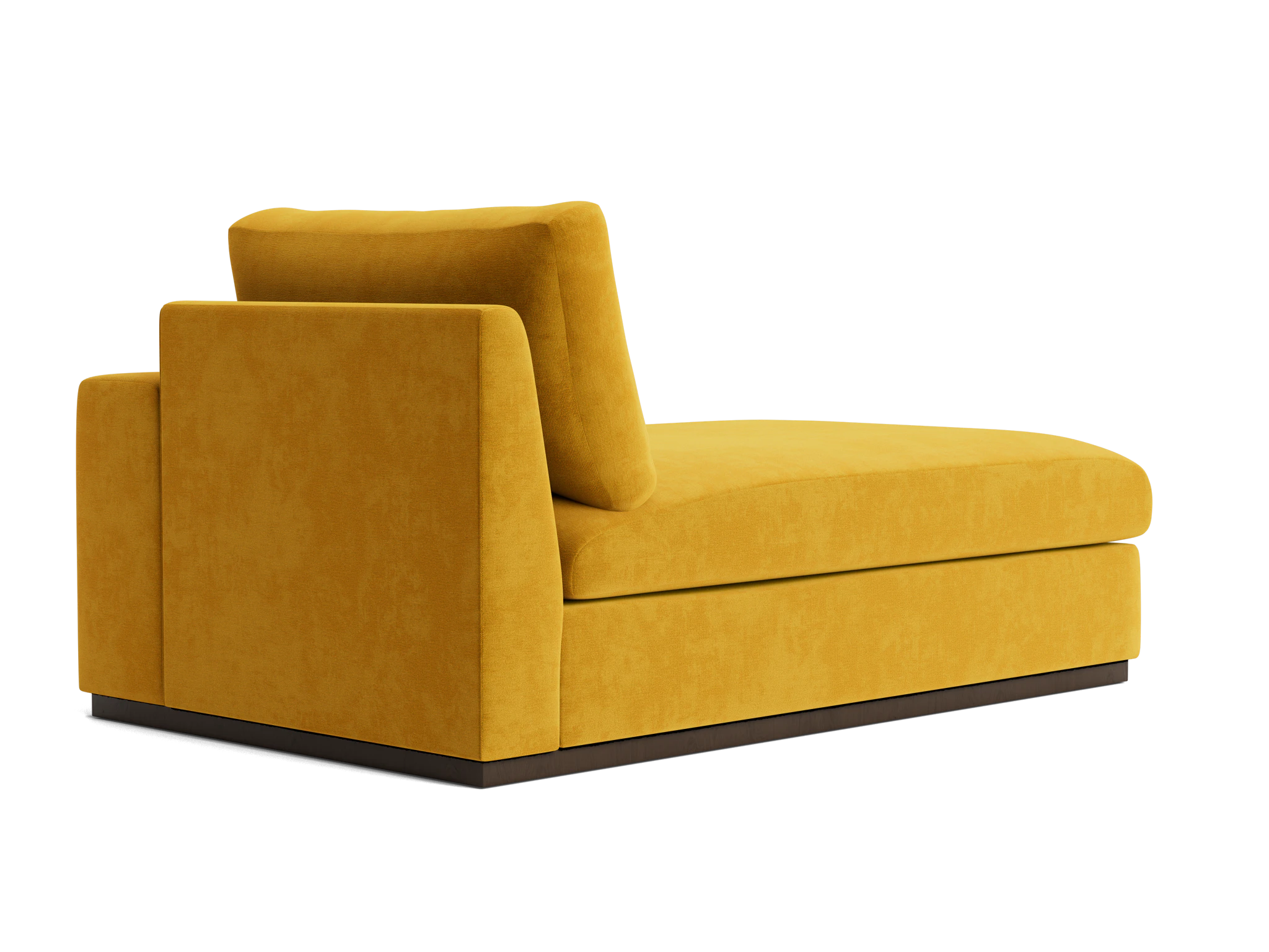 holt petite single arm chaise harper amber gold