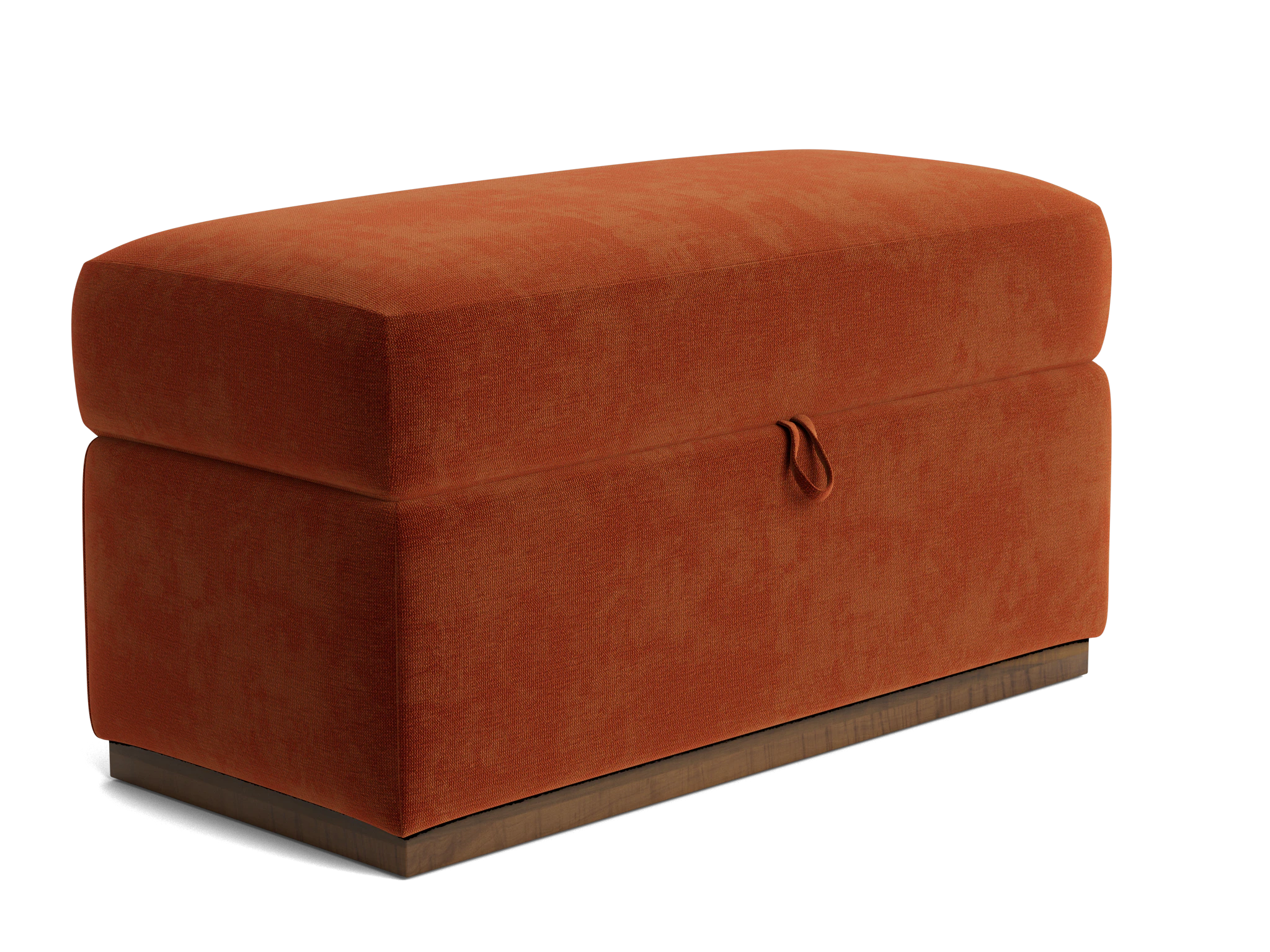holt petite half storage ottoman harper cinnamon