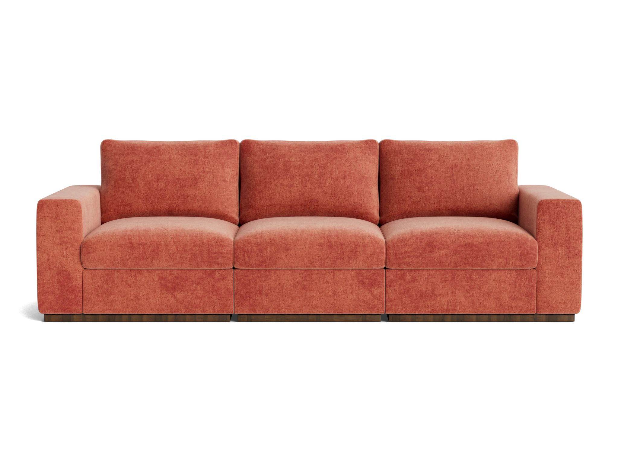 holt petite modular sofa plush terra rose