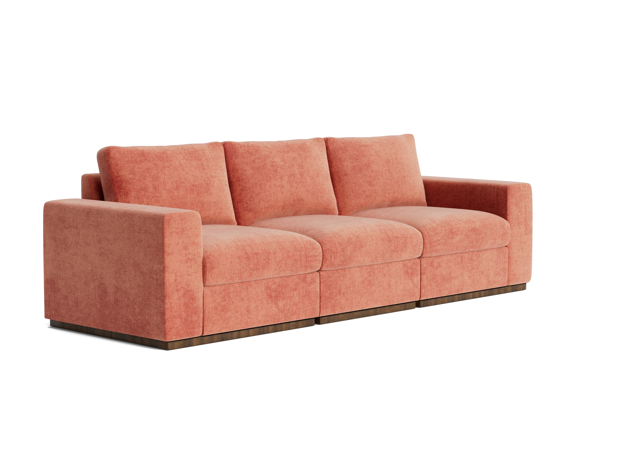 holt petite modular sofa plush terra rose