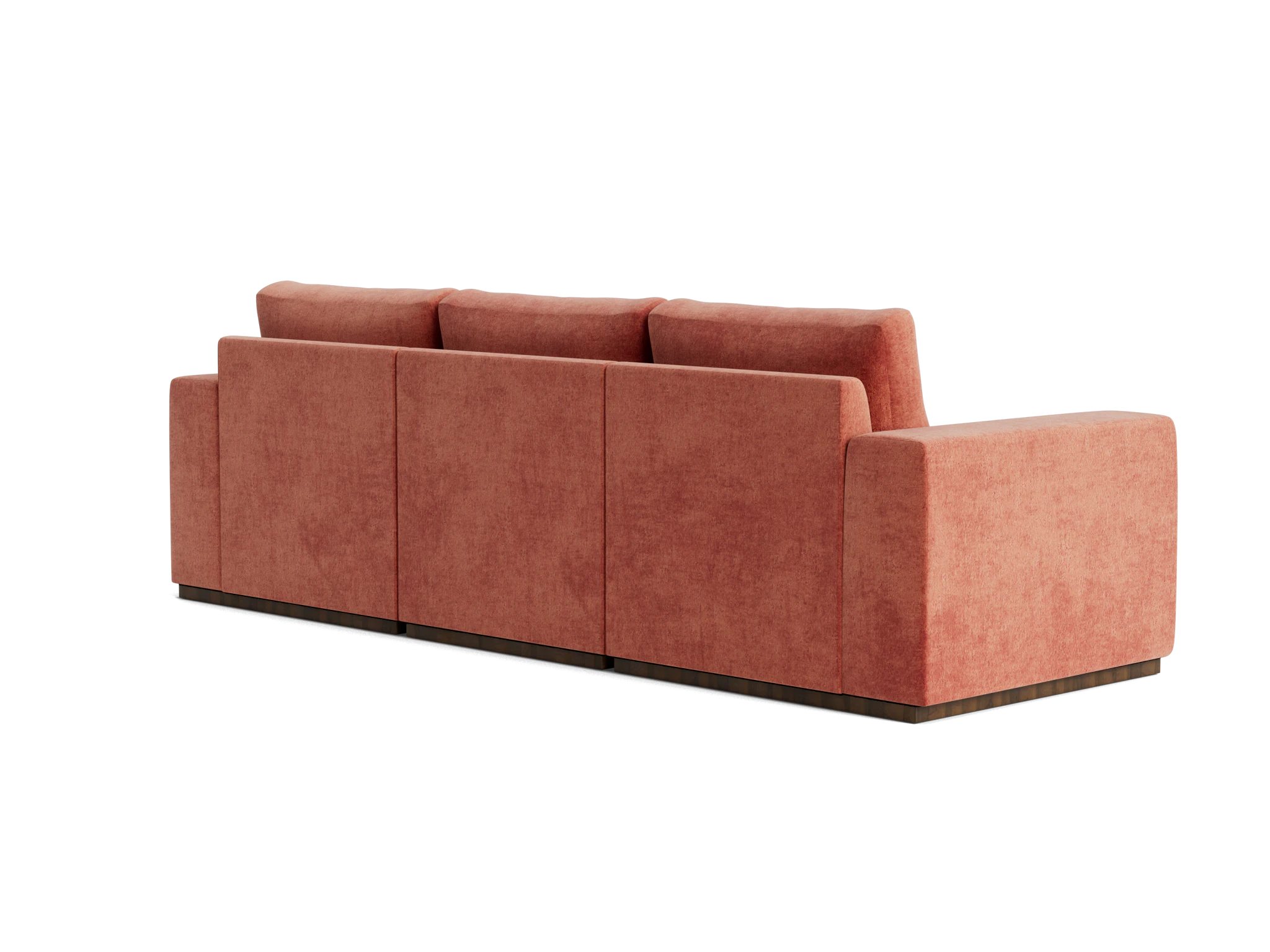 holt petite modular sofa plush terra rose