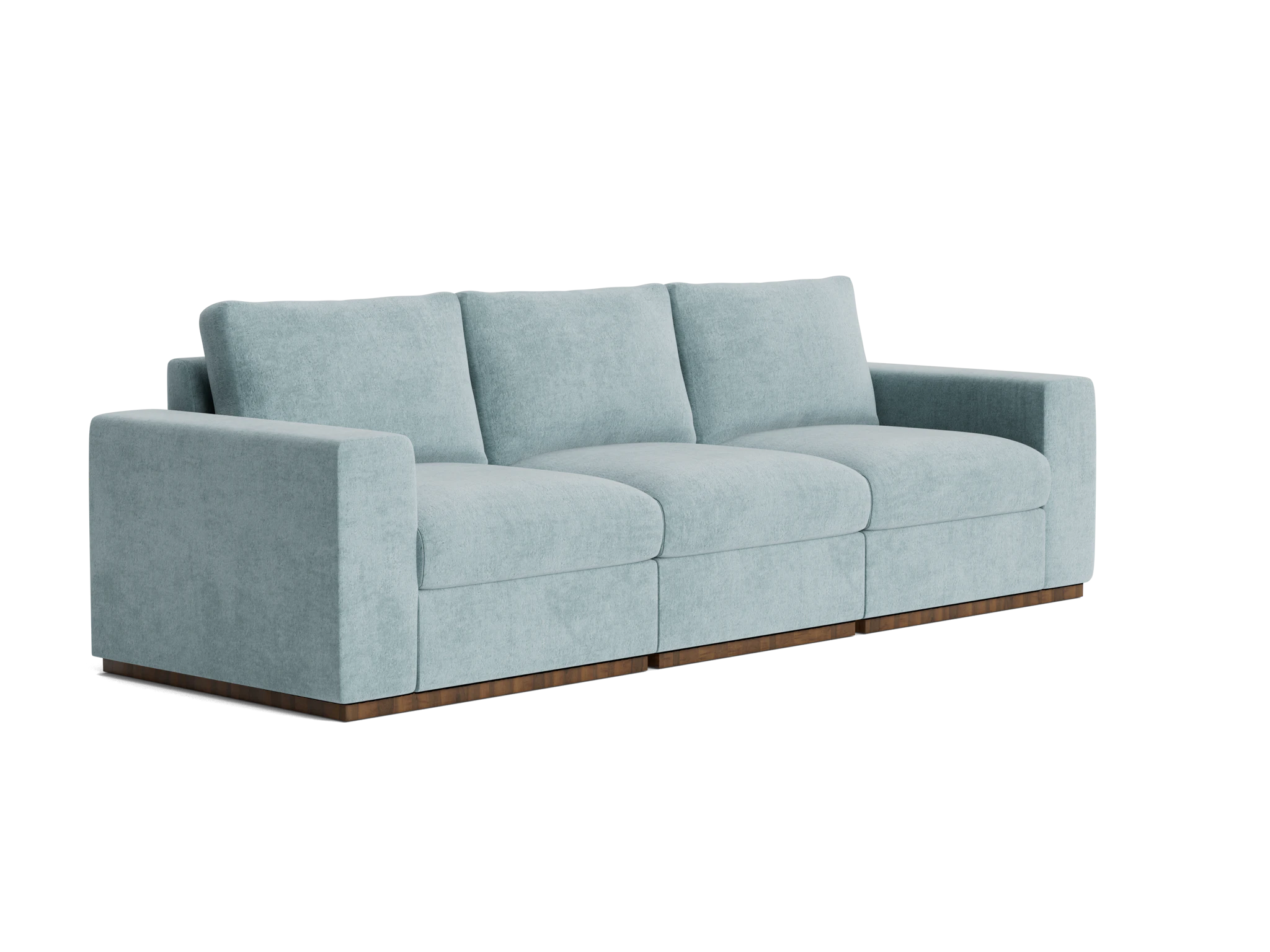 holt petite modular sofa plush mist