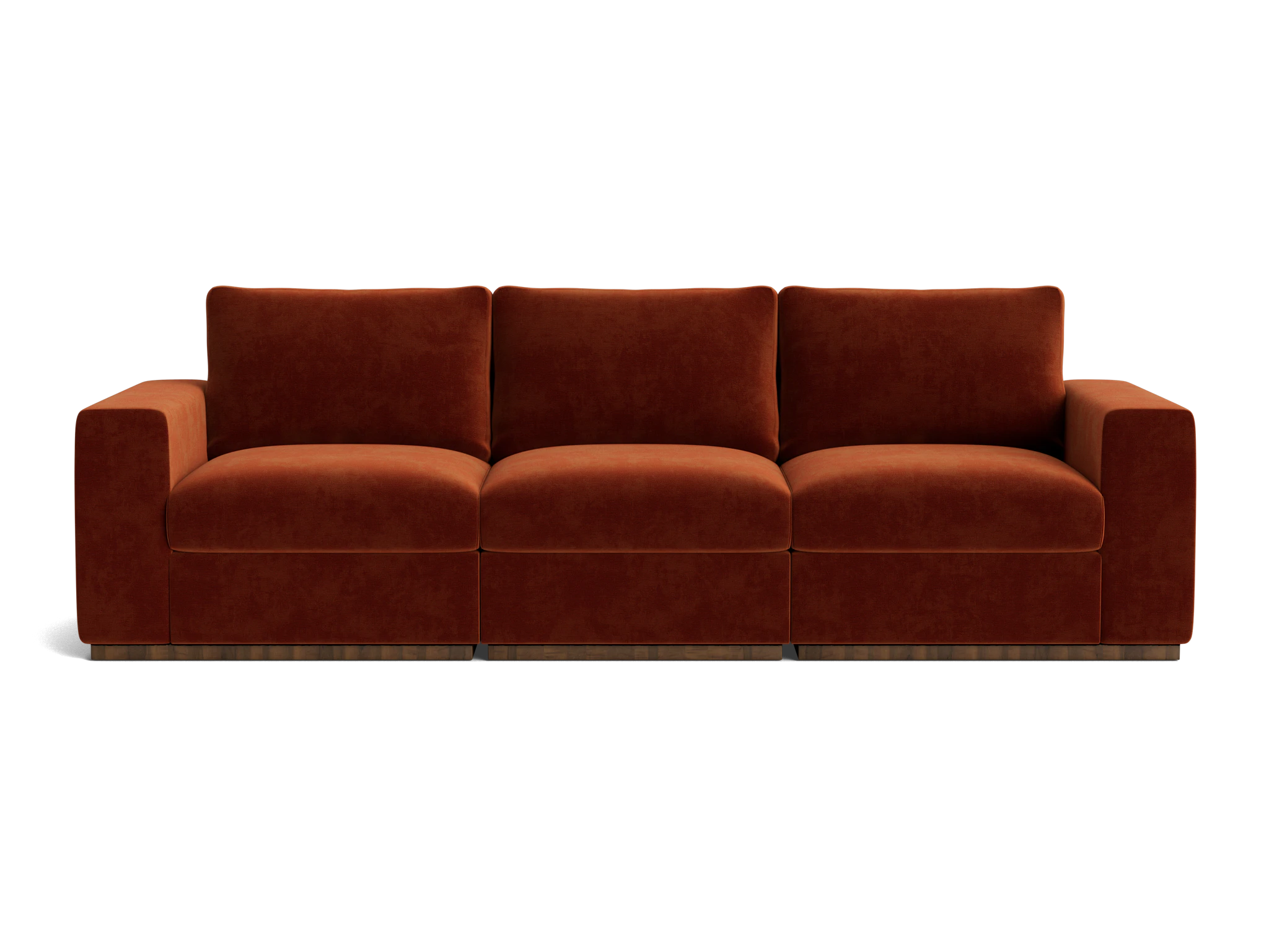 holt petite modular sofa harper cinnamon