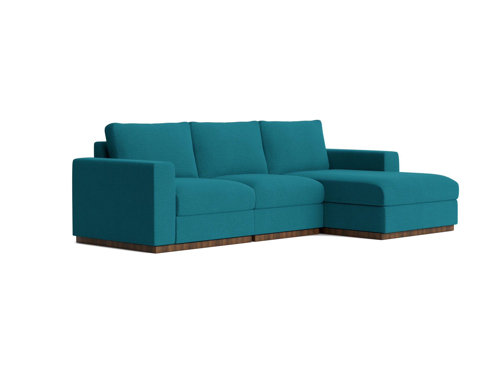 holt petite modular sectional key largo zenith teal