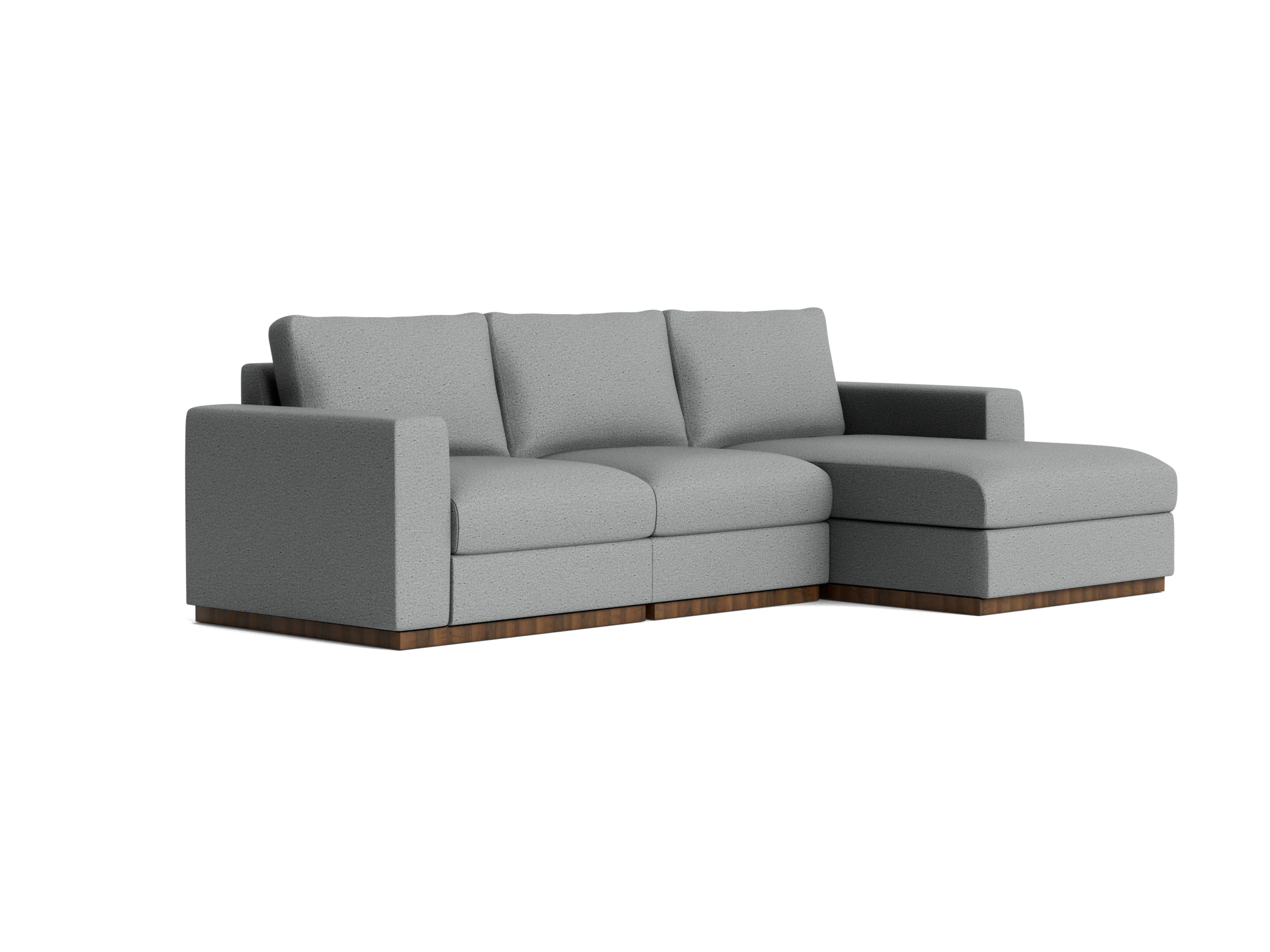 holt petite modular sectional essence ash