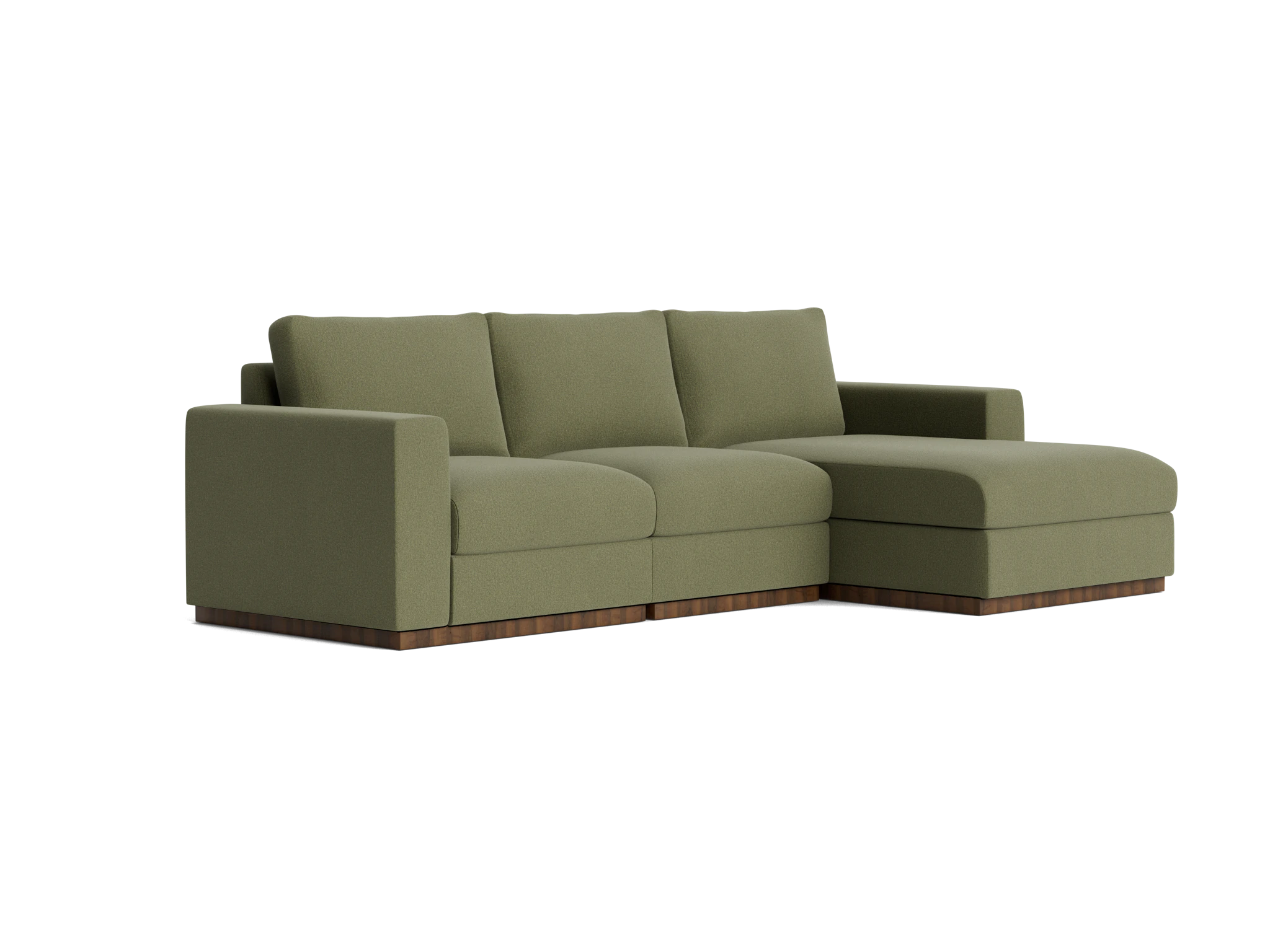 holt petite modular sectional faithful olive