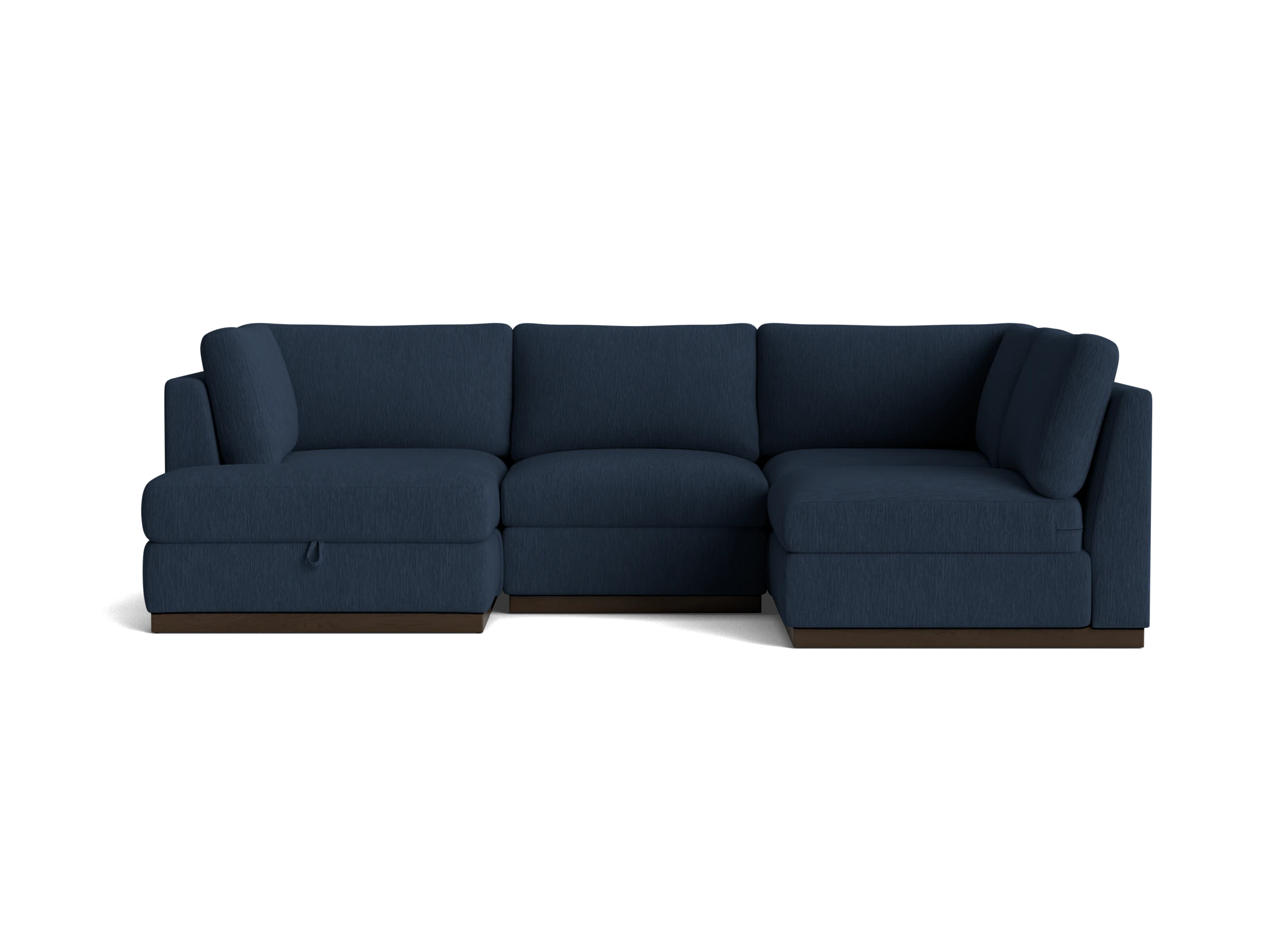 holt petite modular sofa storage sectional bentley indigo