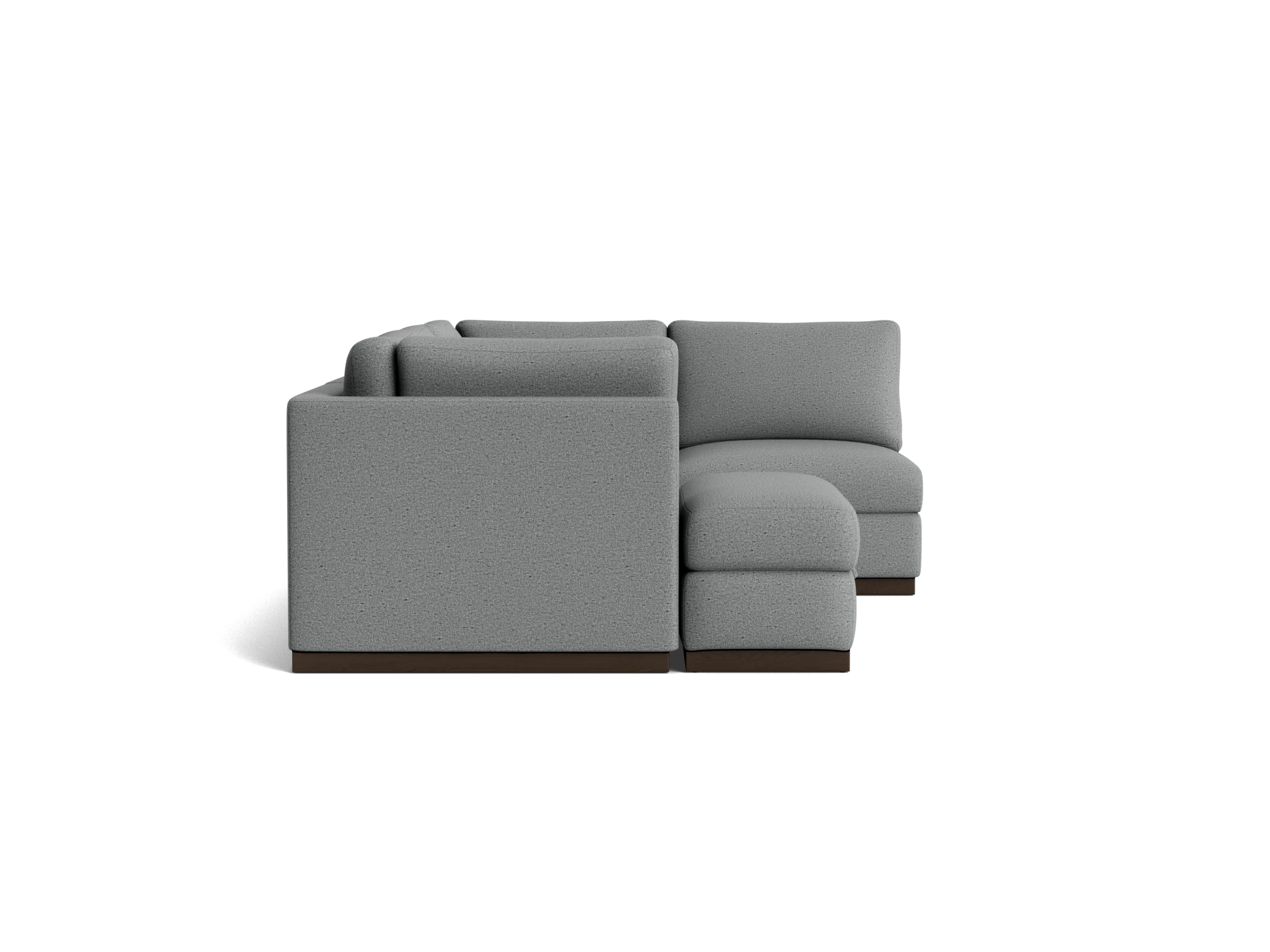 holt petite modular sofa storage sectional essence ash