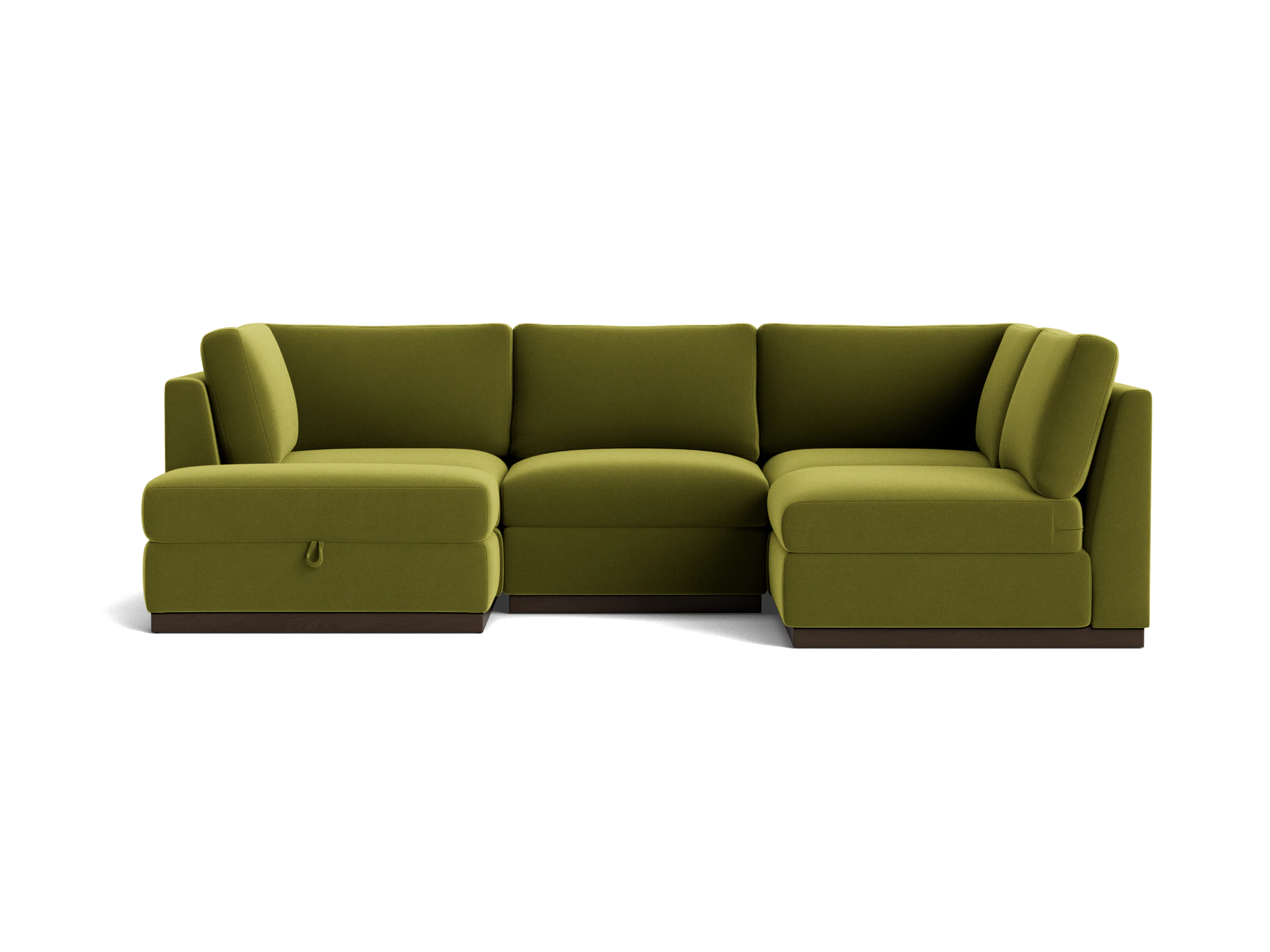 holt petite modular sofa storage sectional royale apple