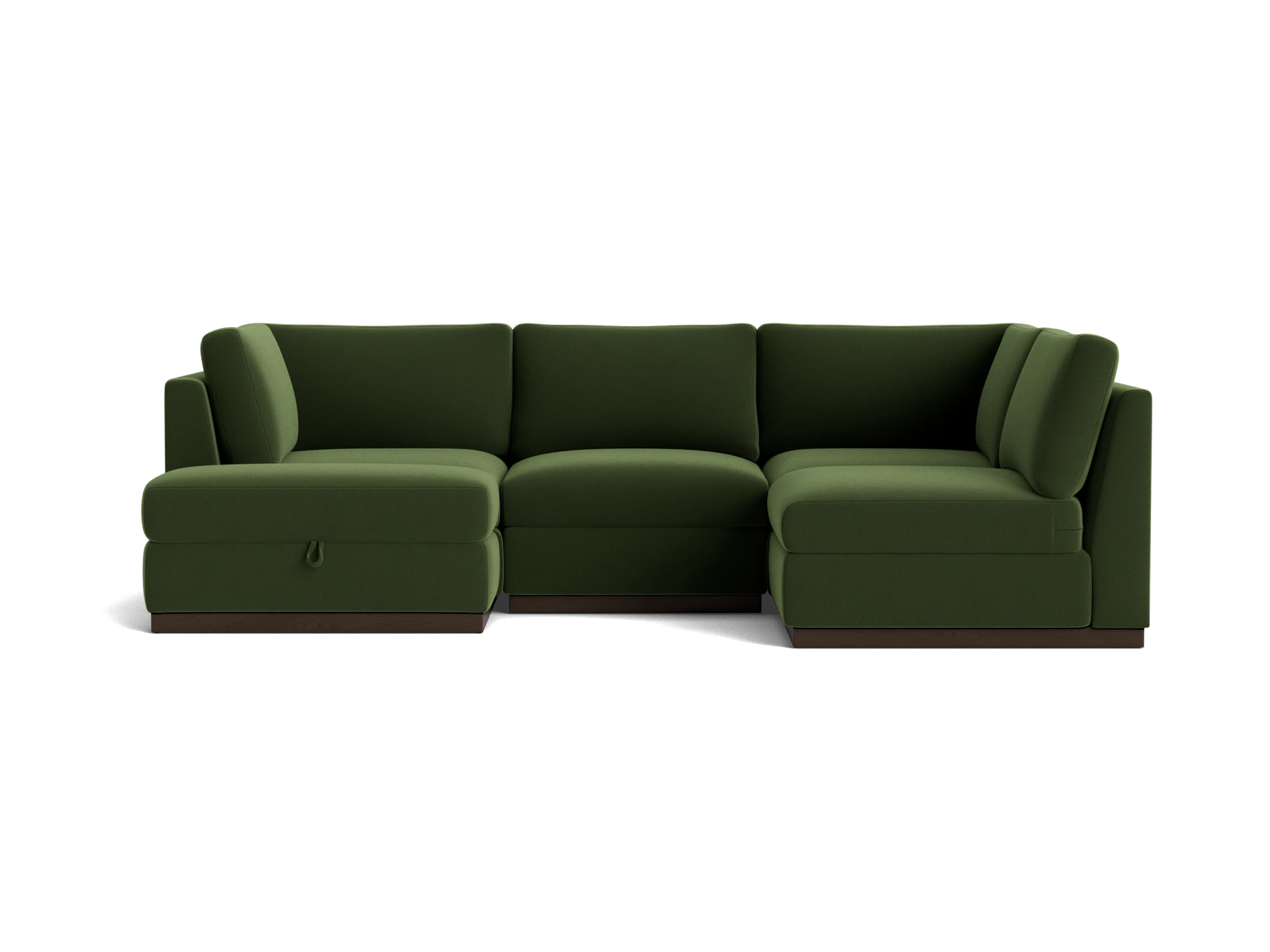 holt petite modular sofa storage sectional royale forest