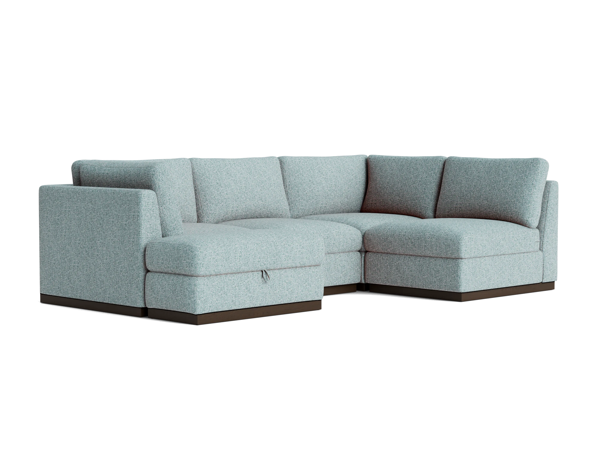 holt petite modular sofa storage sectional bungalow slate