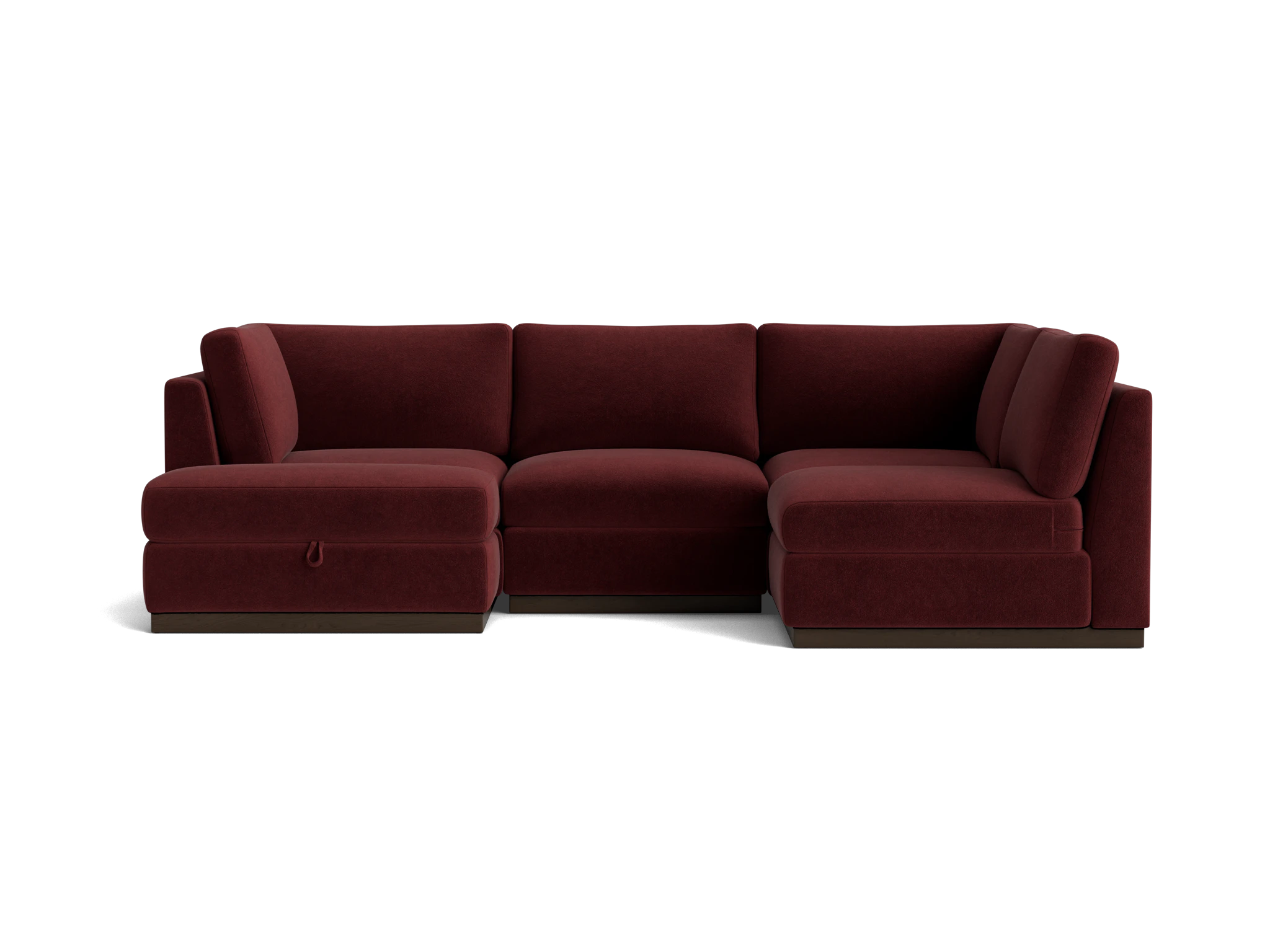 holt petite modular sofa storage sectional banks currant