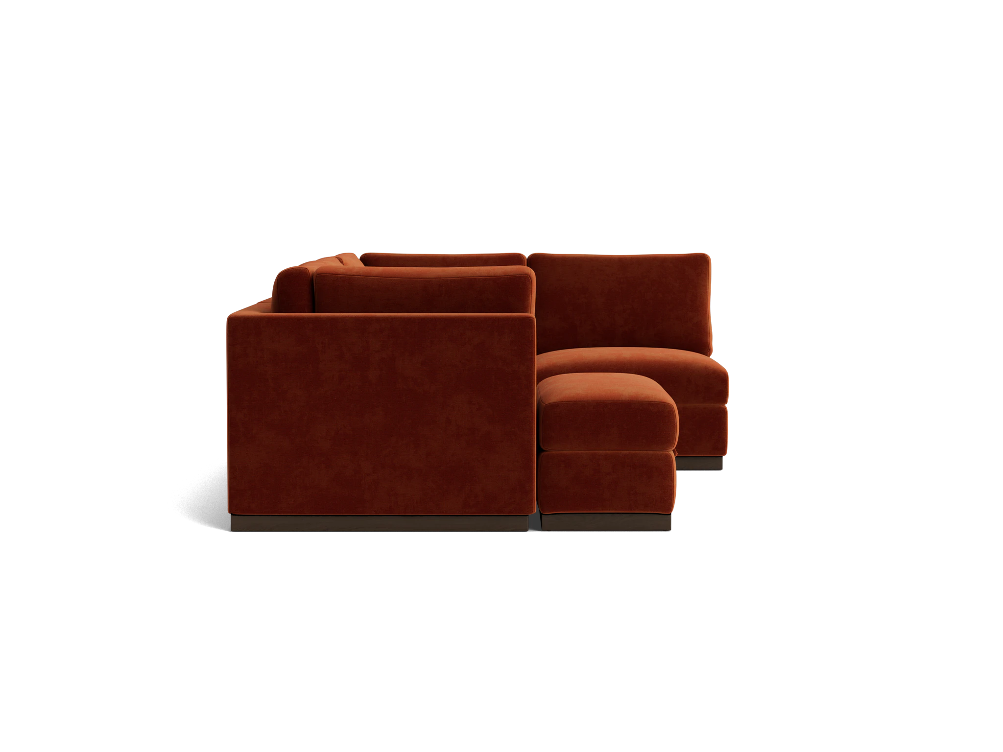 holt petite modular sofa storage sectional harper cinnamon