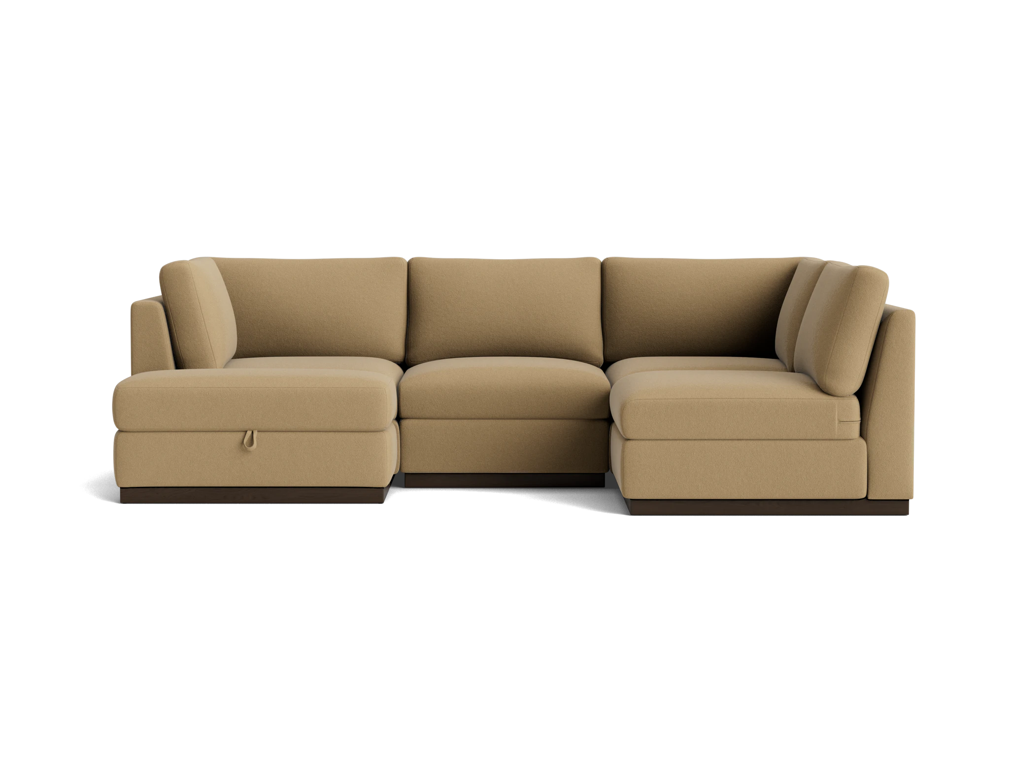 holt petite modular sofa storage sectional banks oatmeal