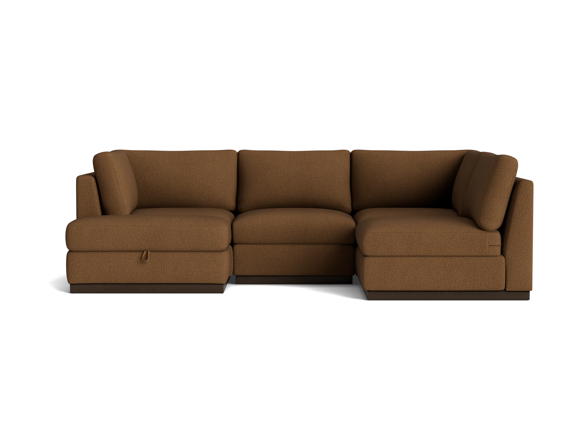 holt petite modular sofa storage sectional faithful mocha