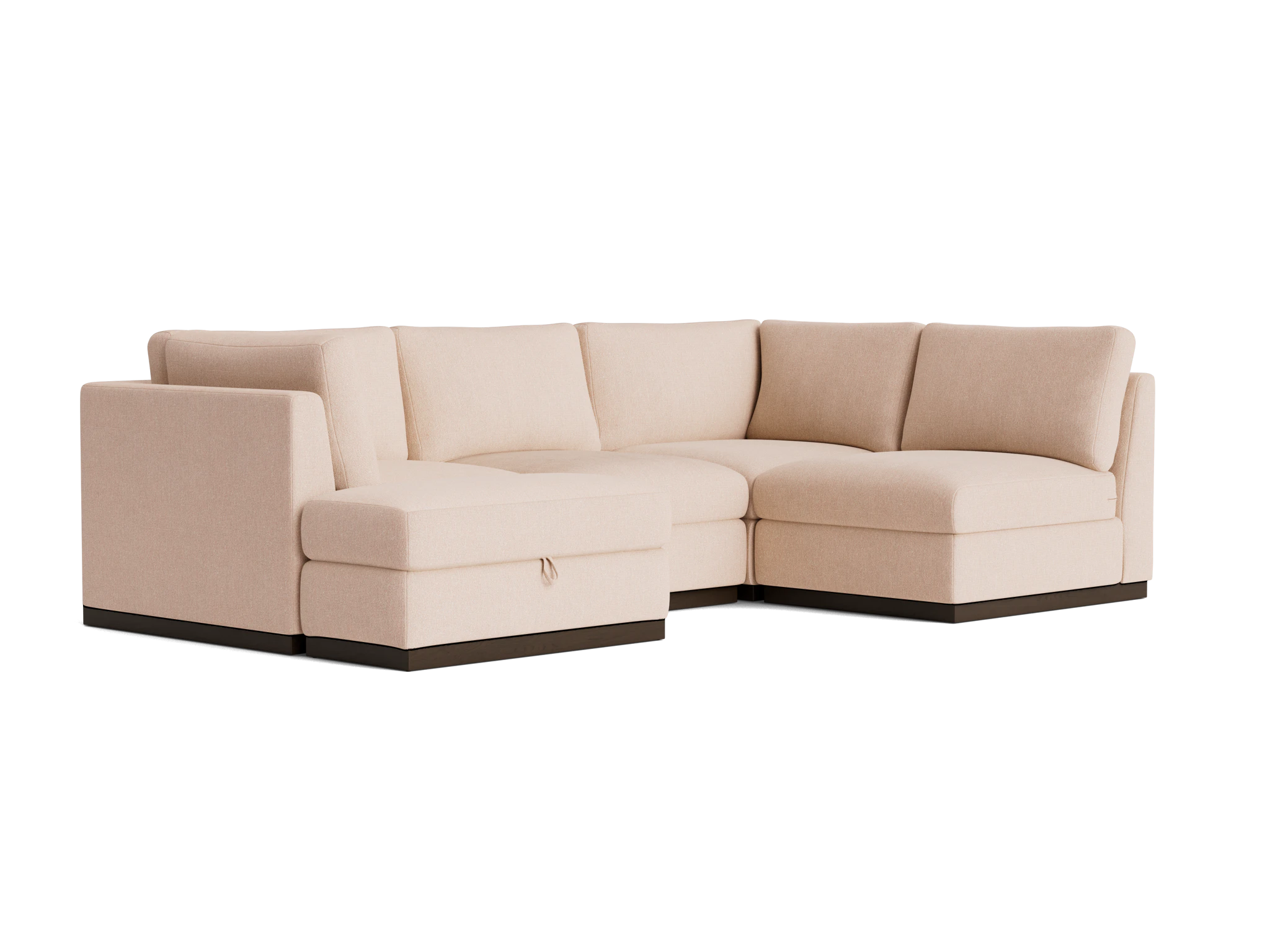 holt petite modular sofa storage sectional resource oat