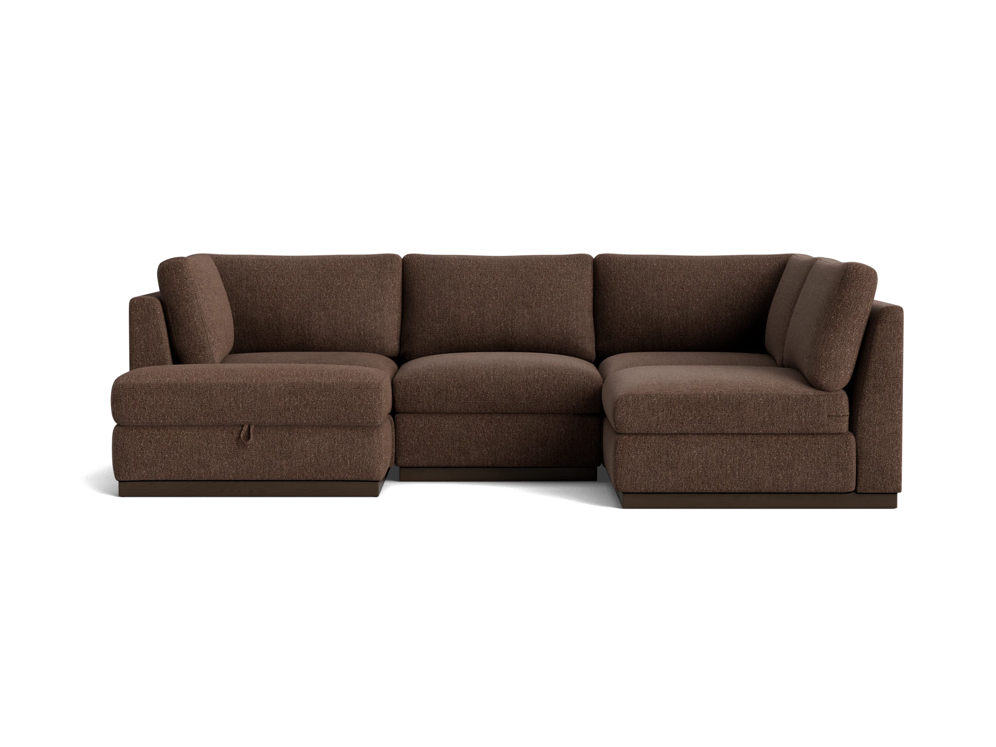 holt petite modular sofa storage sectional resource truffle