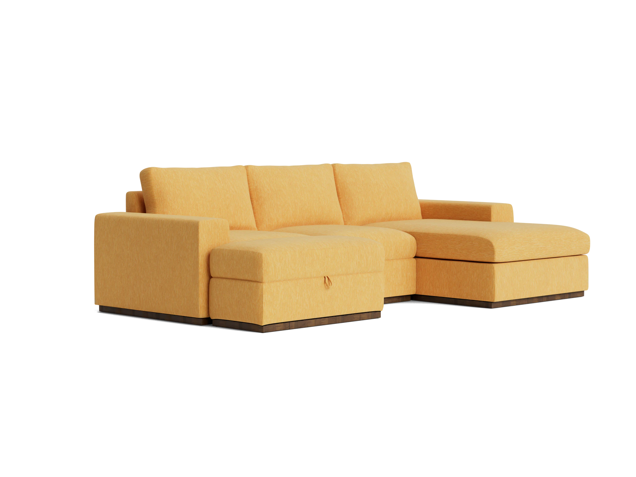 holt petite modular sectional with storage ottoman bentley daisey