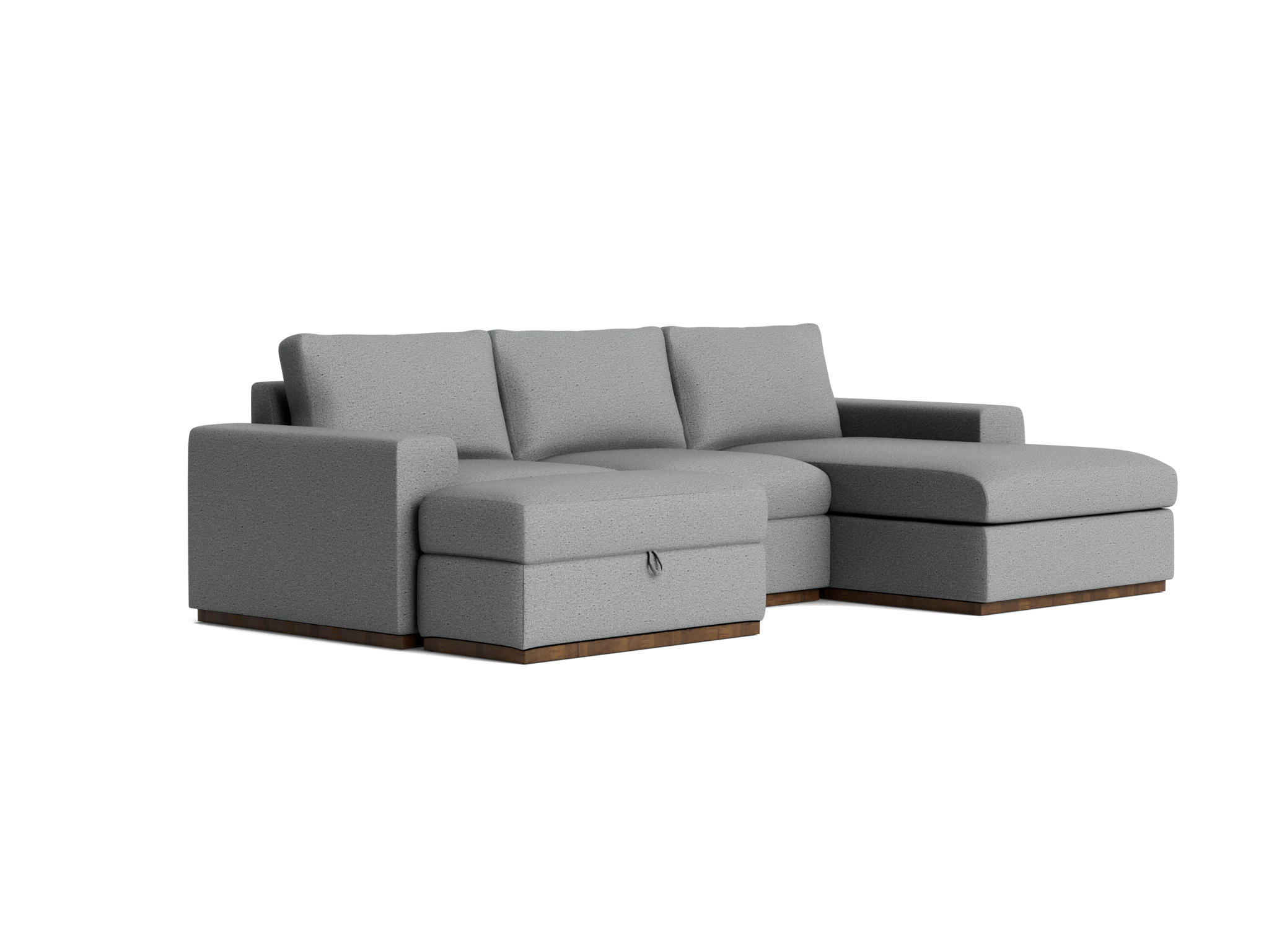 holt petite modular sectional with storage ottoman essence ash