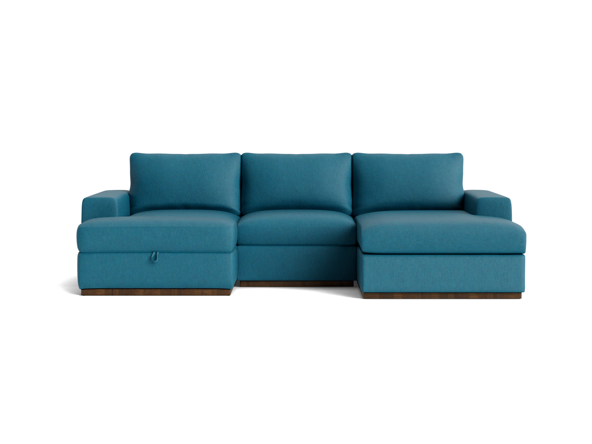 holt petite modular sectional with storage ottoman sunbrella premier lagoon