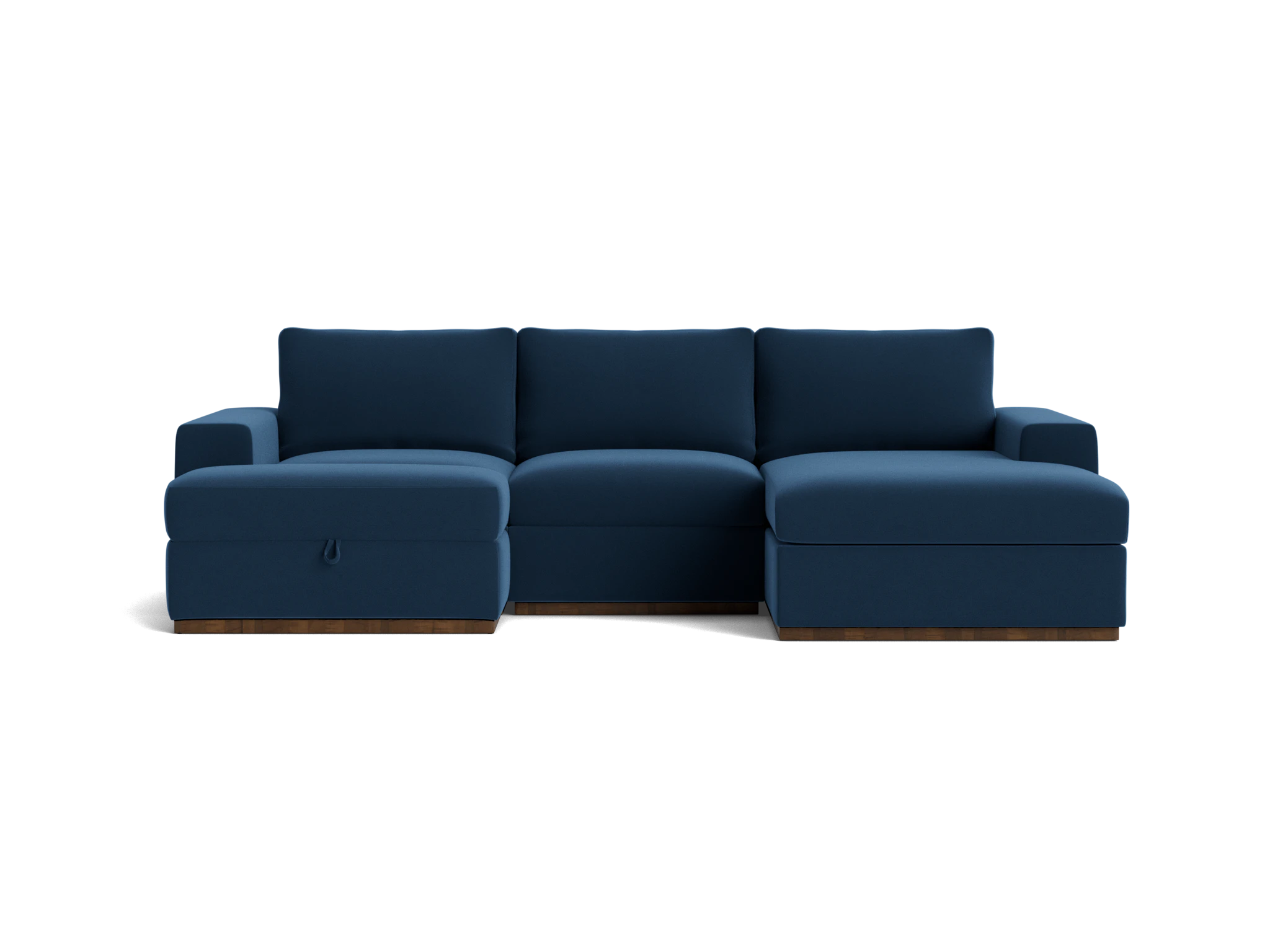 holt petite modular sectional with storage ottoman royale cobalt