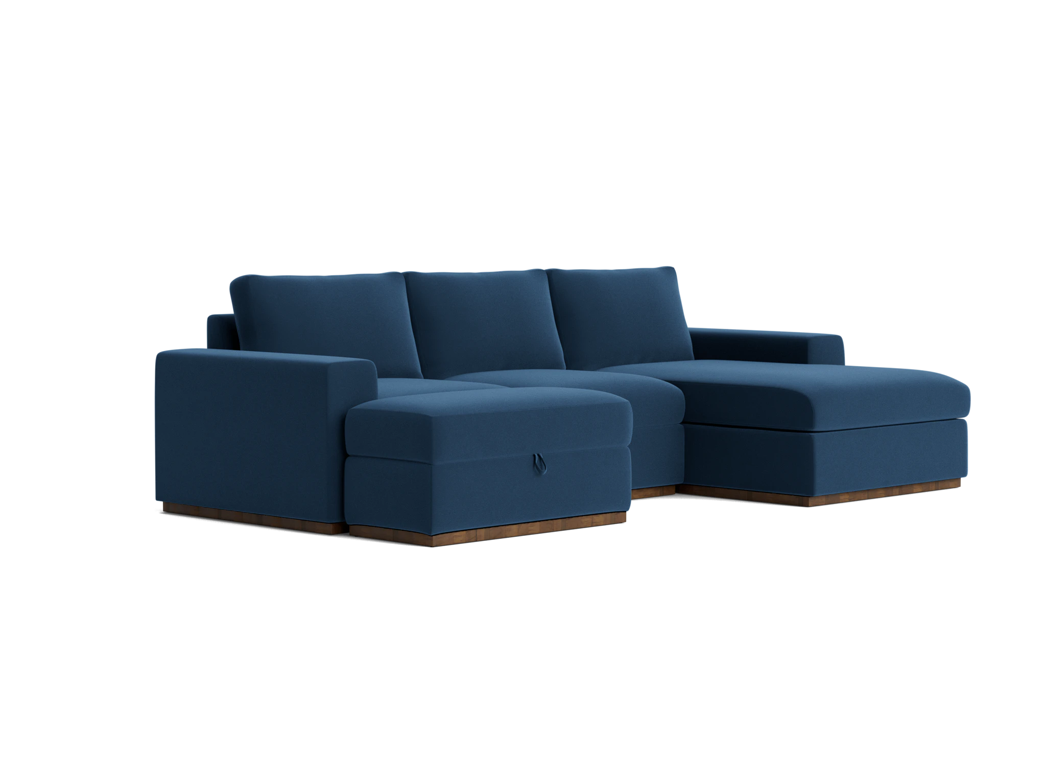 holt petite modular sectional with storage ottoman royale cobalt