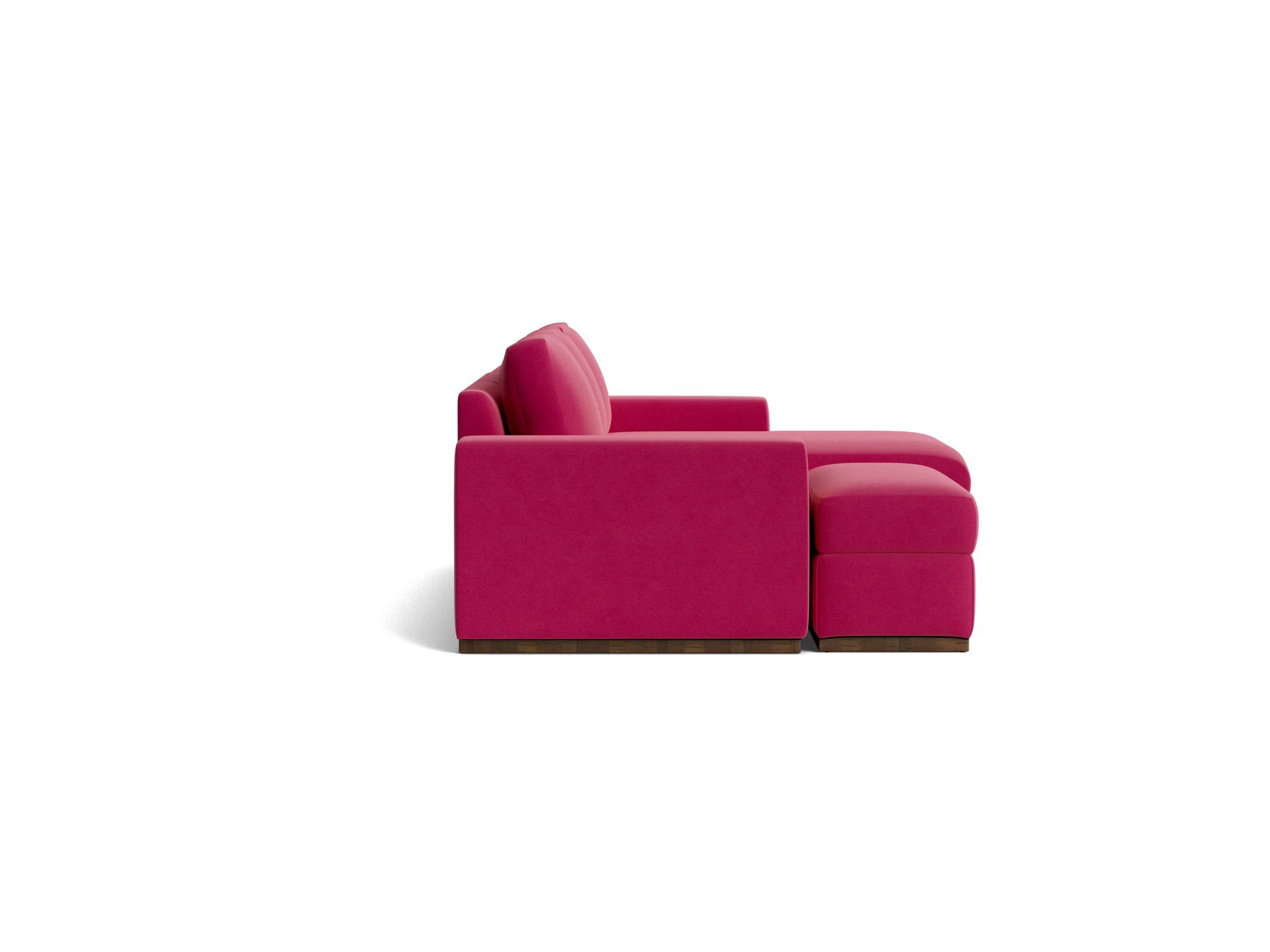holt petite modular sectional with storage ottoman royale berry