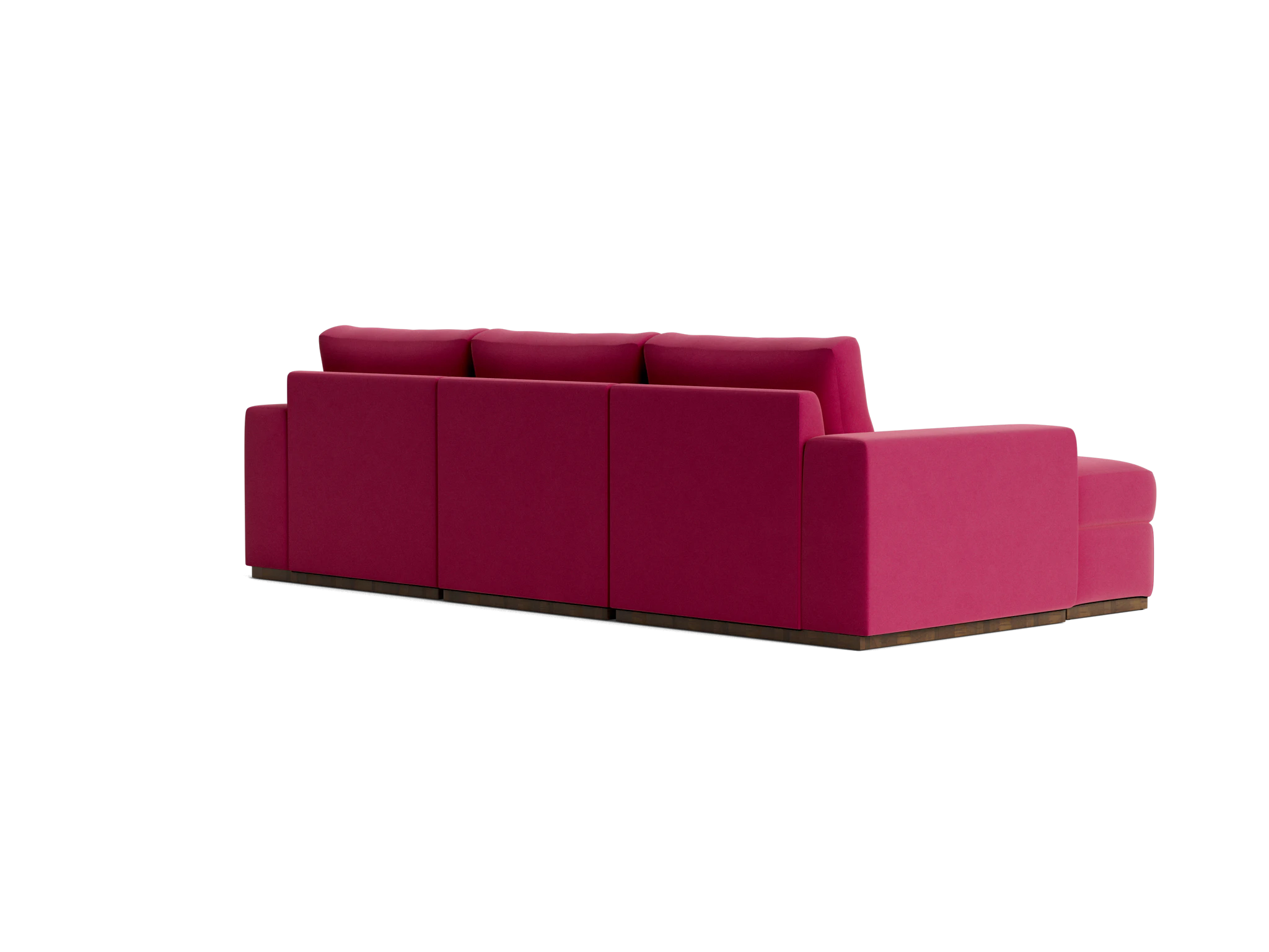 holt petite modular sectional with storage ottoman royale berry