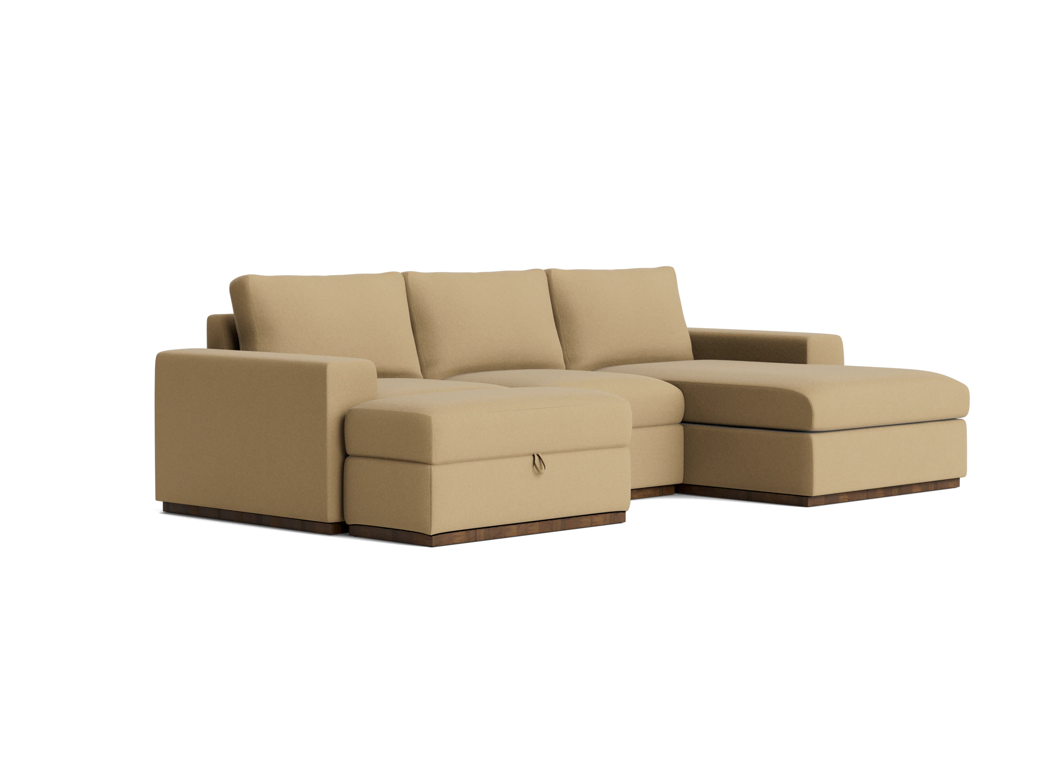 holt petite modular sectional with storage ottoman banks oatmeal