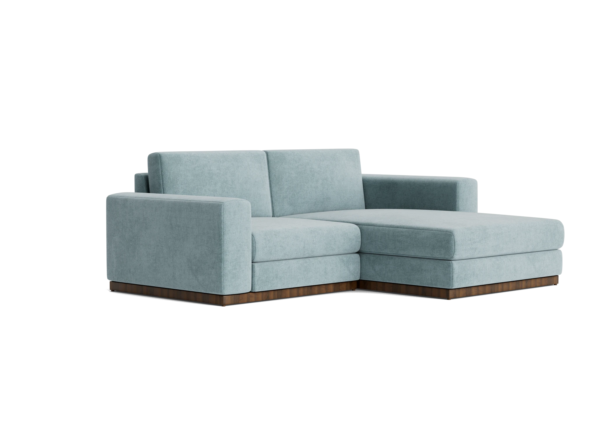 holt modular compact sectional plush mist