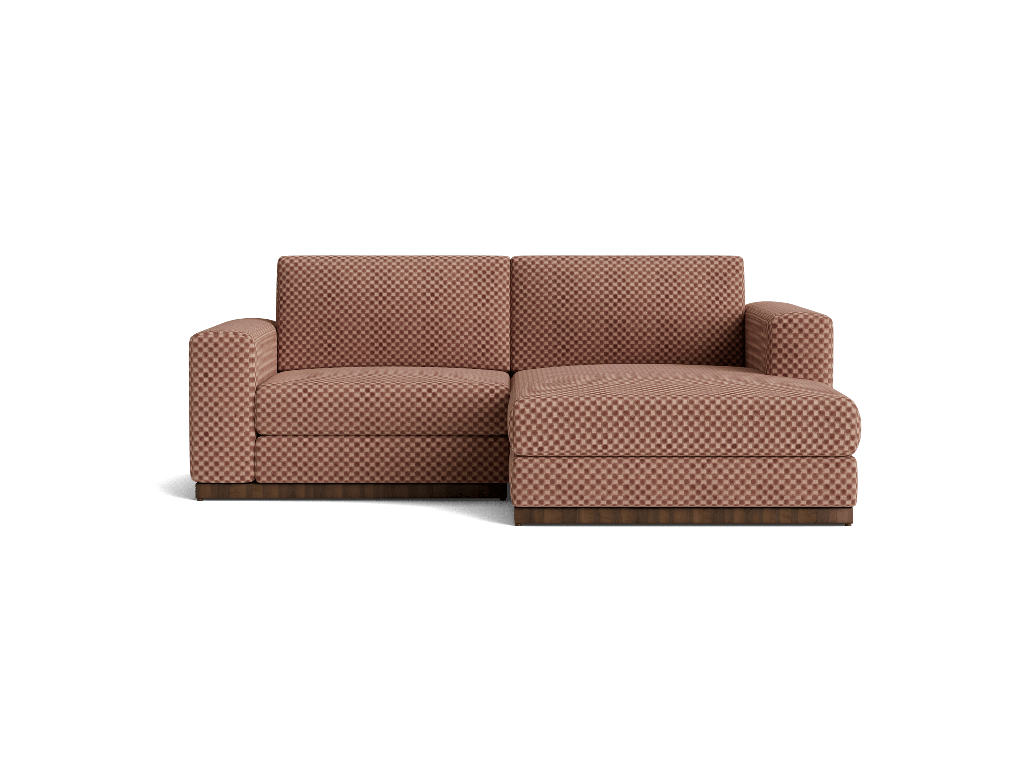 holt modular compact sectional checker pantone mocha mousse