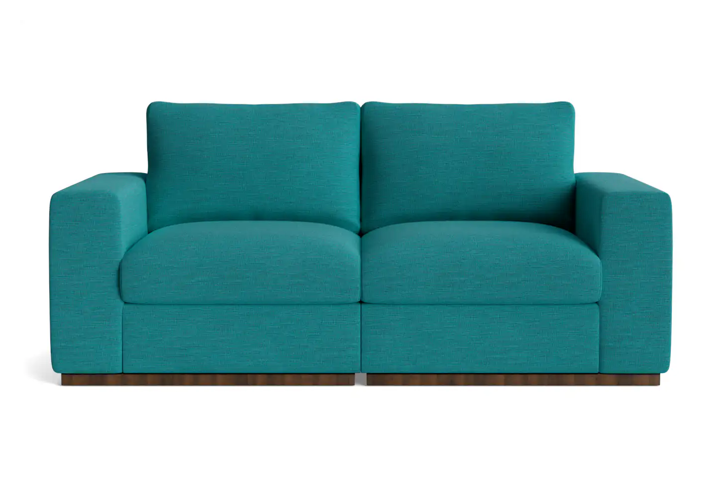holt petite modular loveseat lucky turquoise