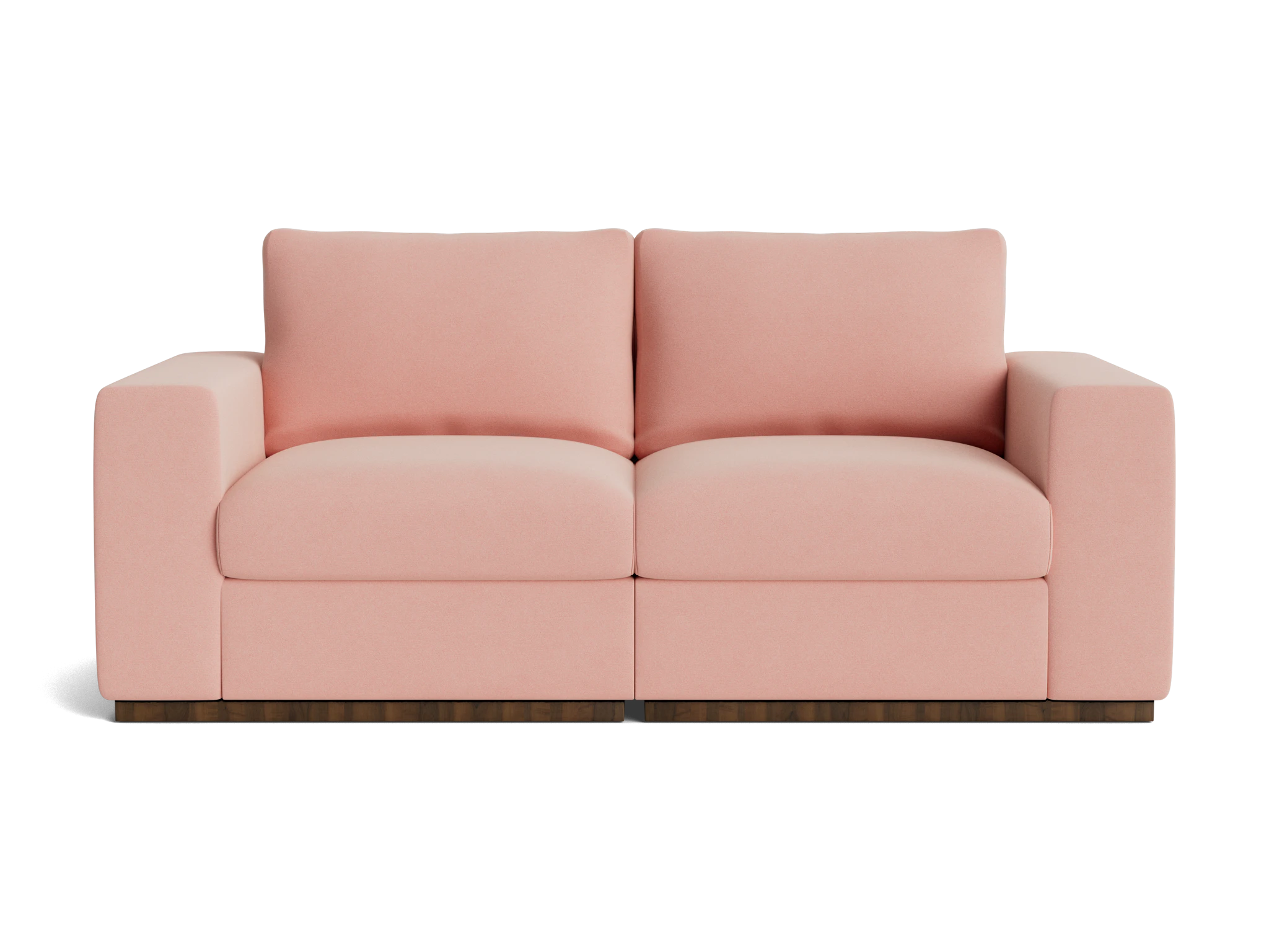 holt petite modular loveseat royale blush